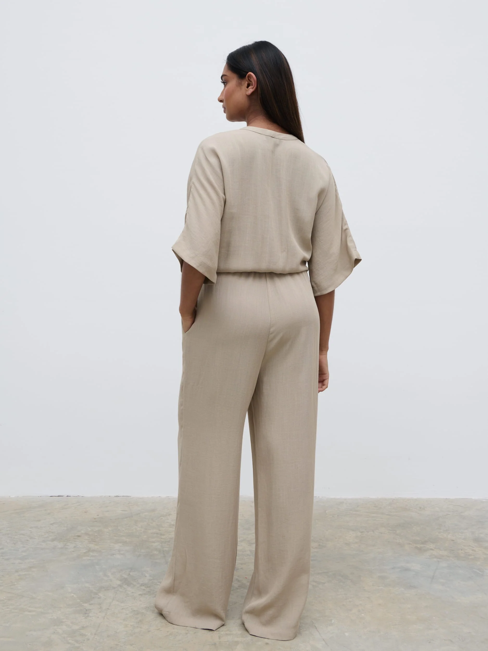 Carey Easywear Jumpsuit - Stone - Image 3