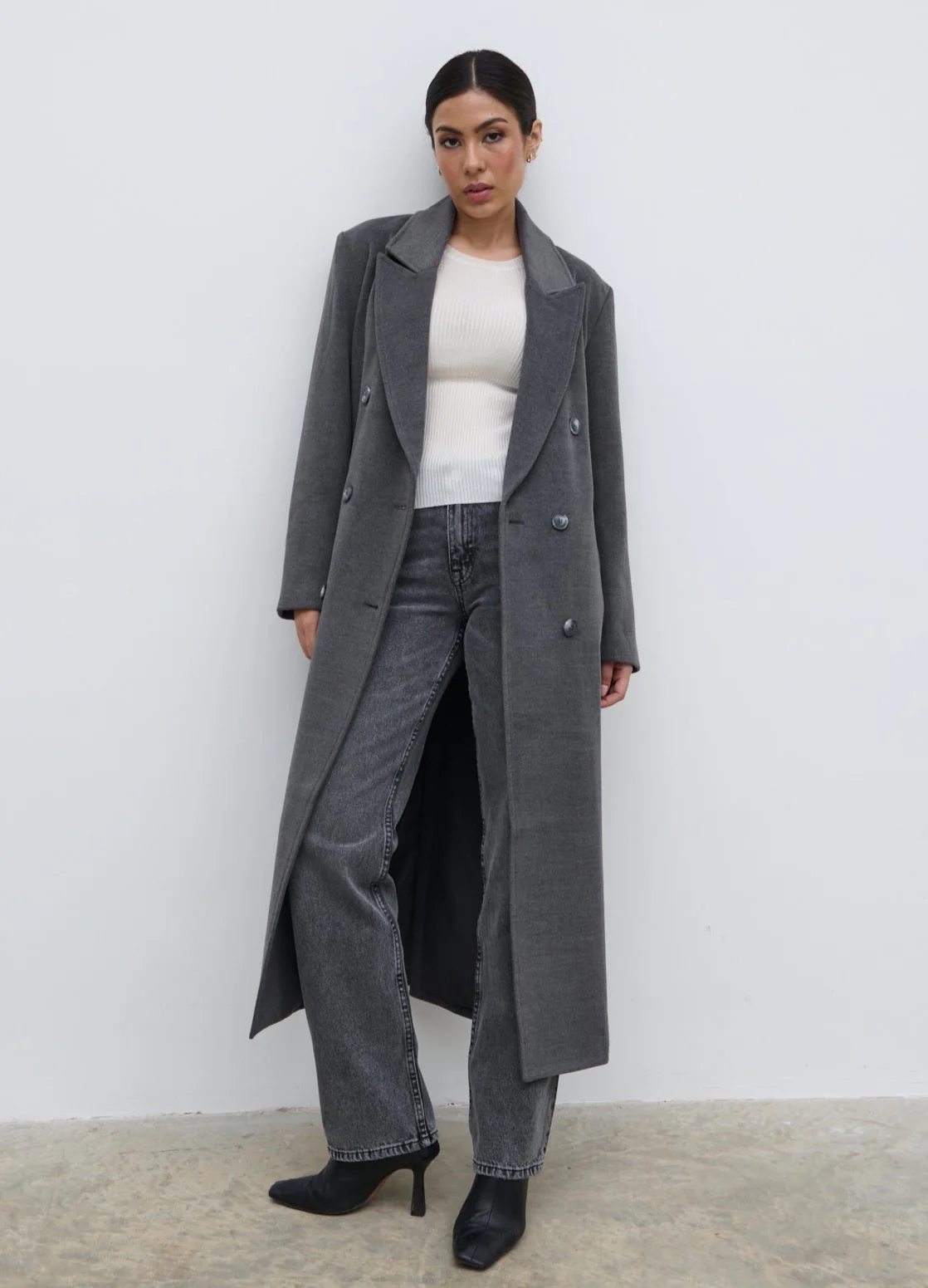 Carissa Oversized Tailored Coat - Charcoal - Image 5