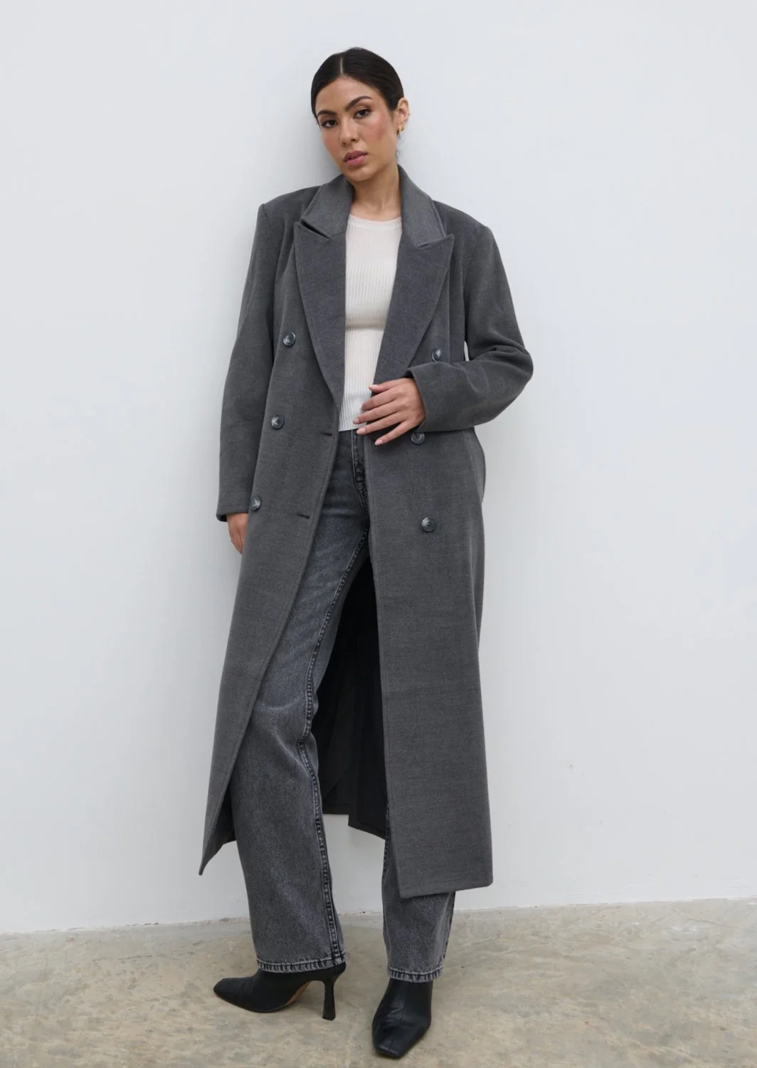 Carissa Oversized Tailored Coat - Charcoal - Image 6