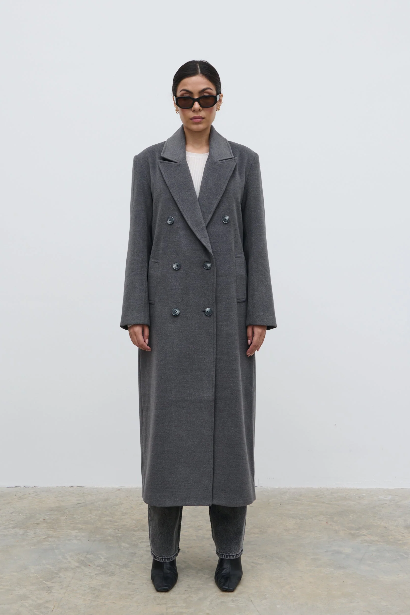 Carissa Oversized Tailored Coat - Charcoal - Image 7