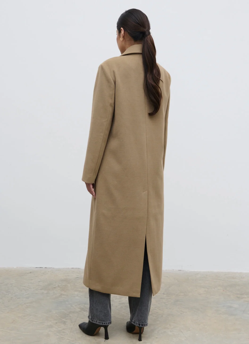 Carissa Oversized Tailored Coat - Taupe - Image 6