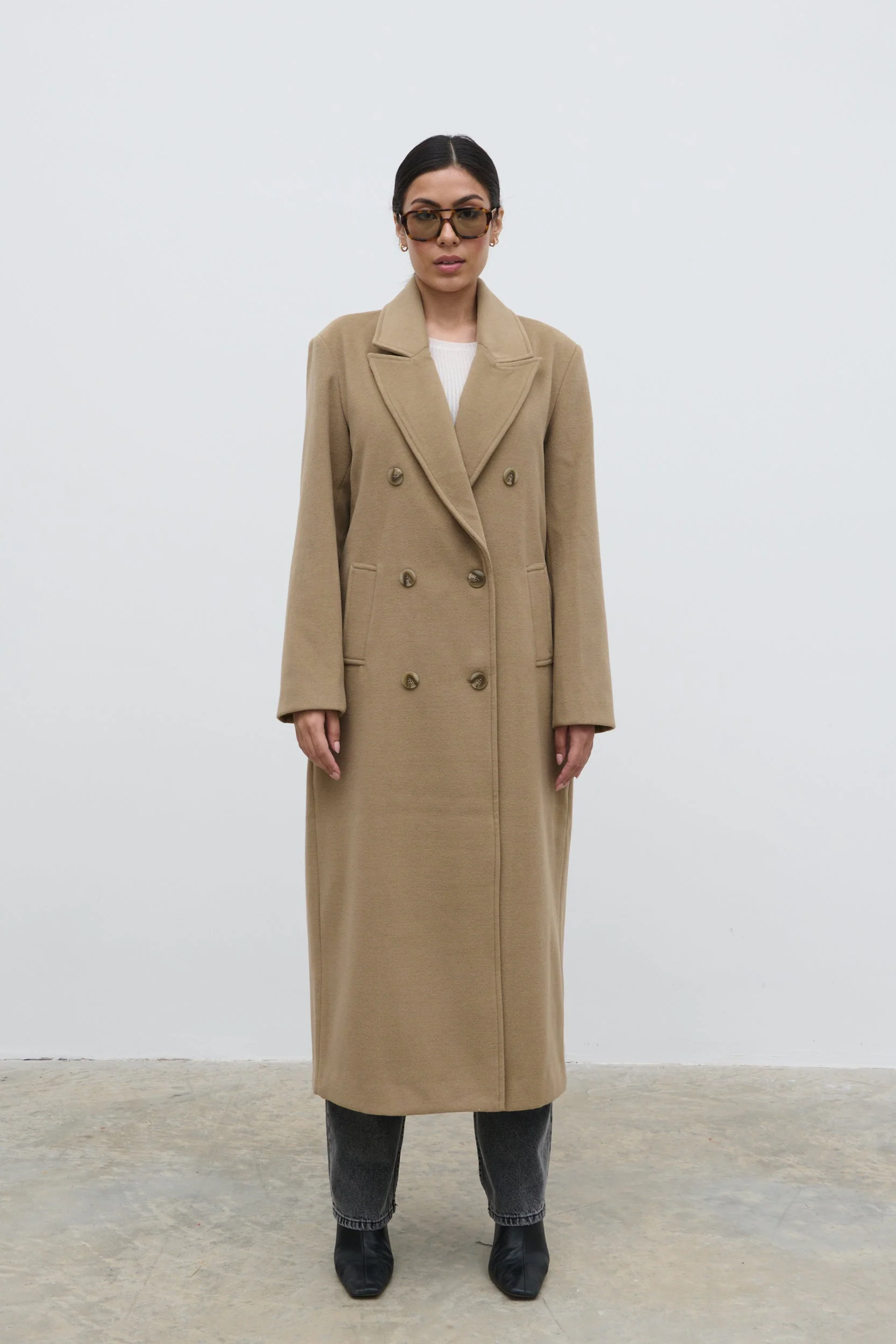 Carissa Oversized Tailored Coat - Taupe - Image 7