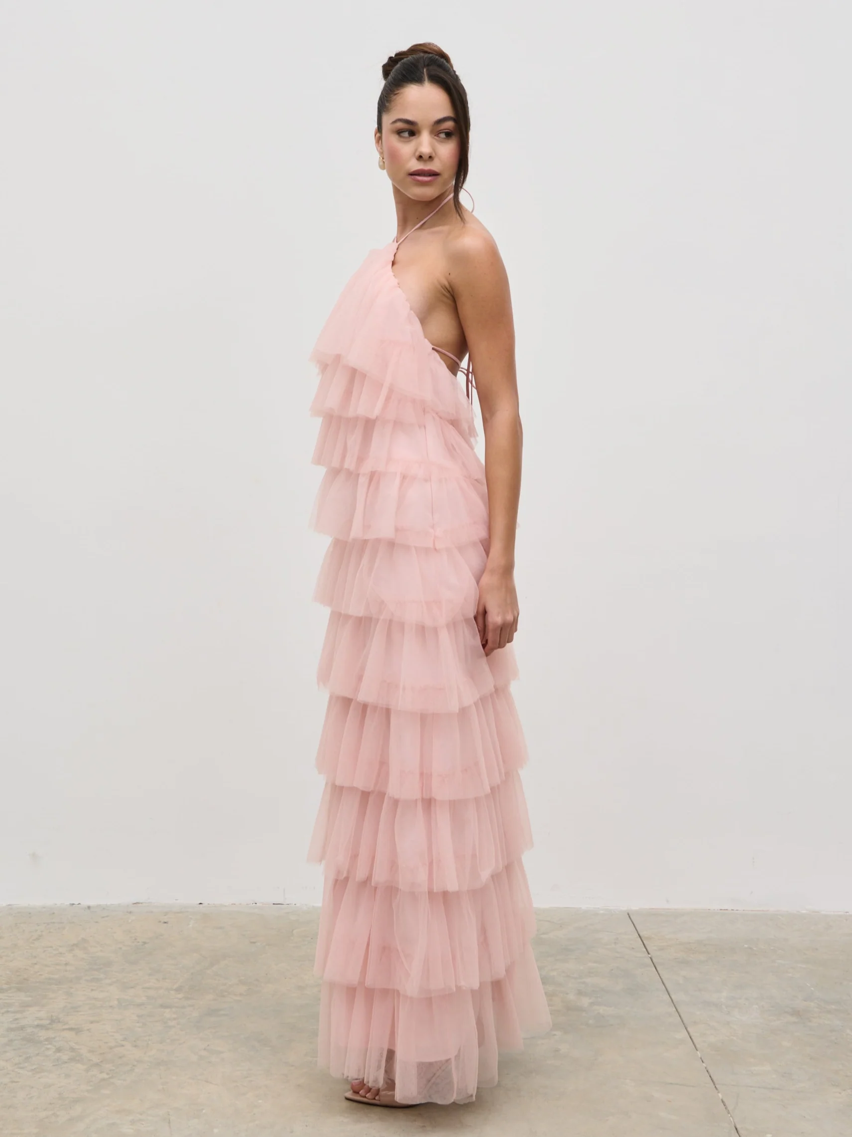 Carri Tulle Maxi Dress - Peony Pink - Image 3