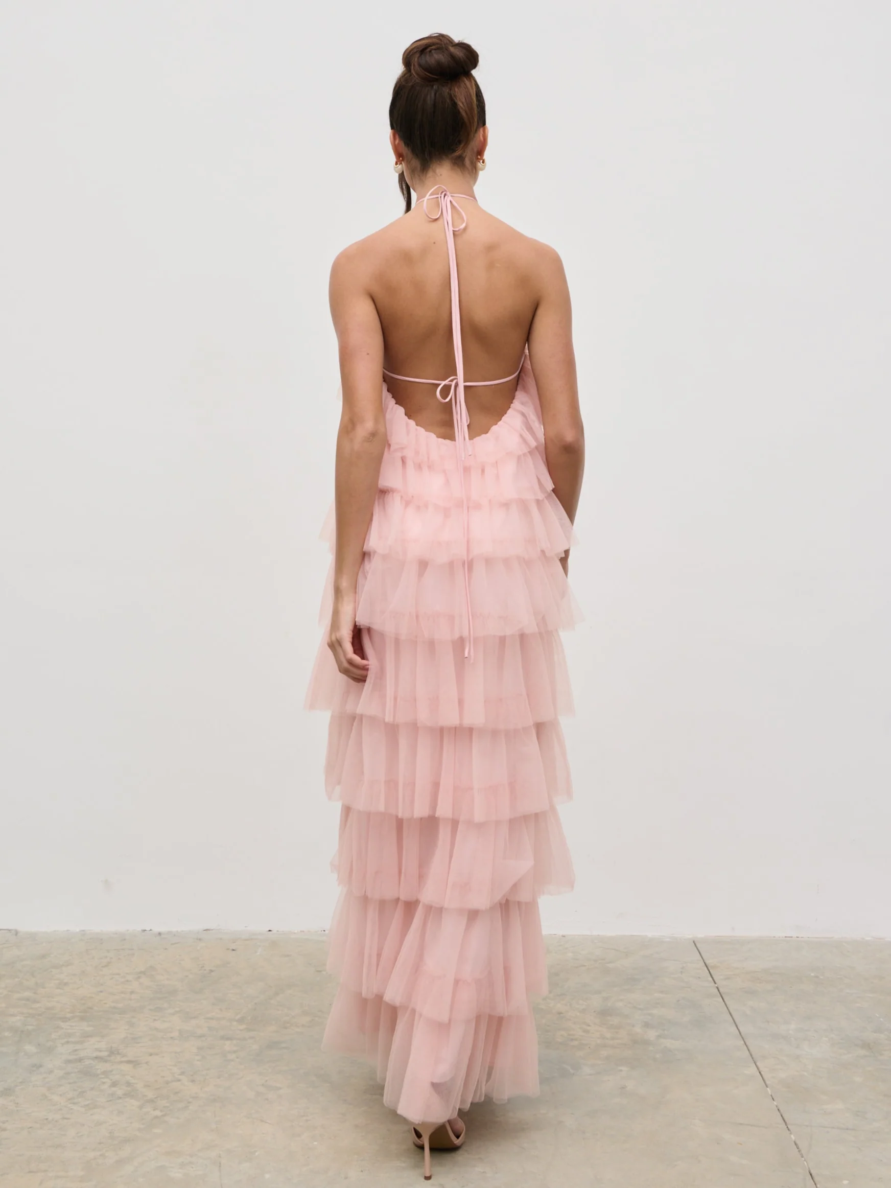 Carri Tulle Maxi Dress - Peony Pink - Image 4