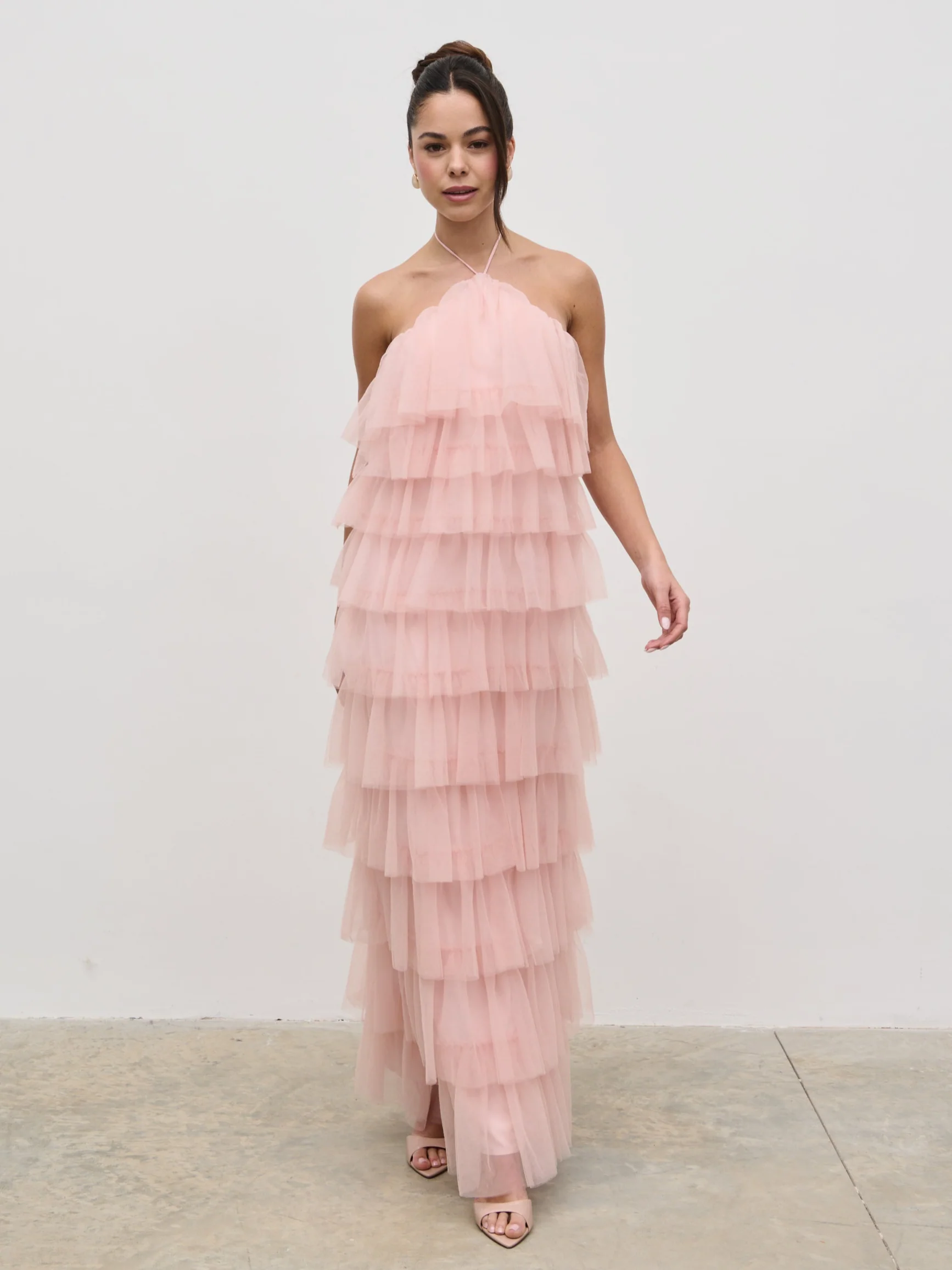 Carri Tulle Maxi Dress - Peony Pink - Image 5