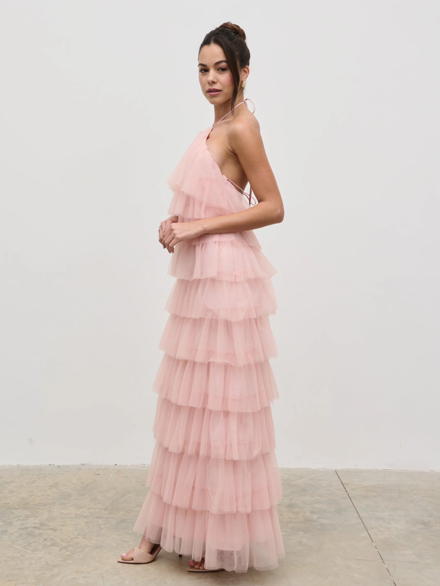 Carri Tulle Maxi Dress - Peony Pink - Image 7