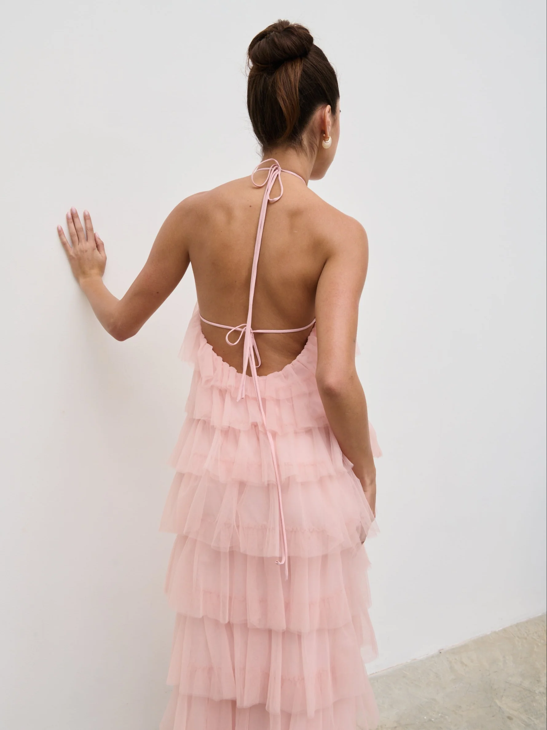 Carri Tulle Maxi Dress - Peony Pink - Image 8