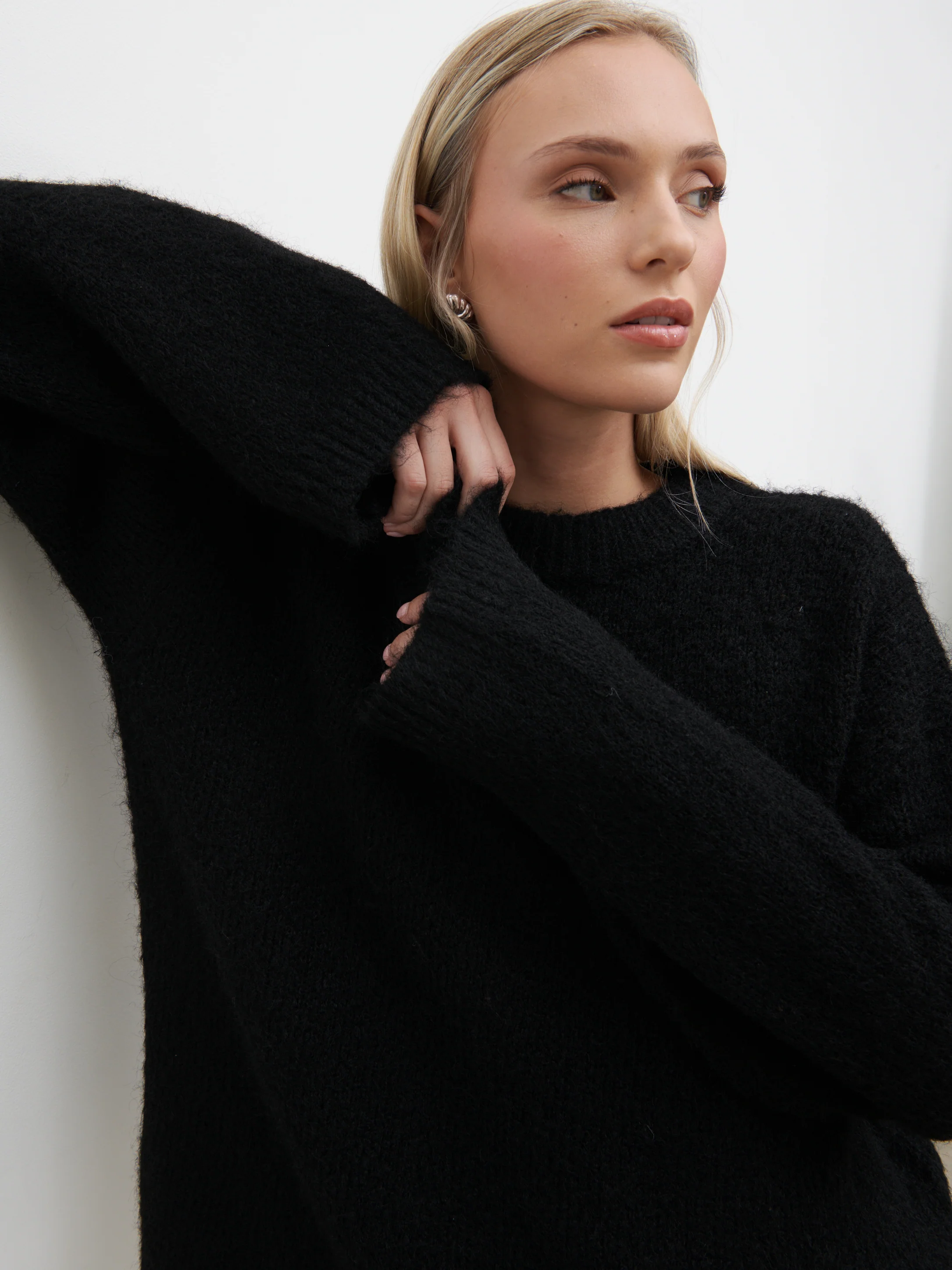 Cece Fluffy Jumper - Black - Image 3