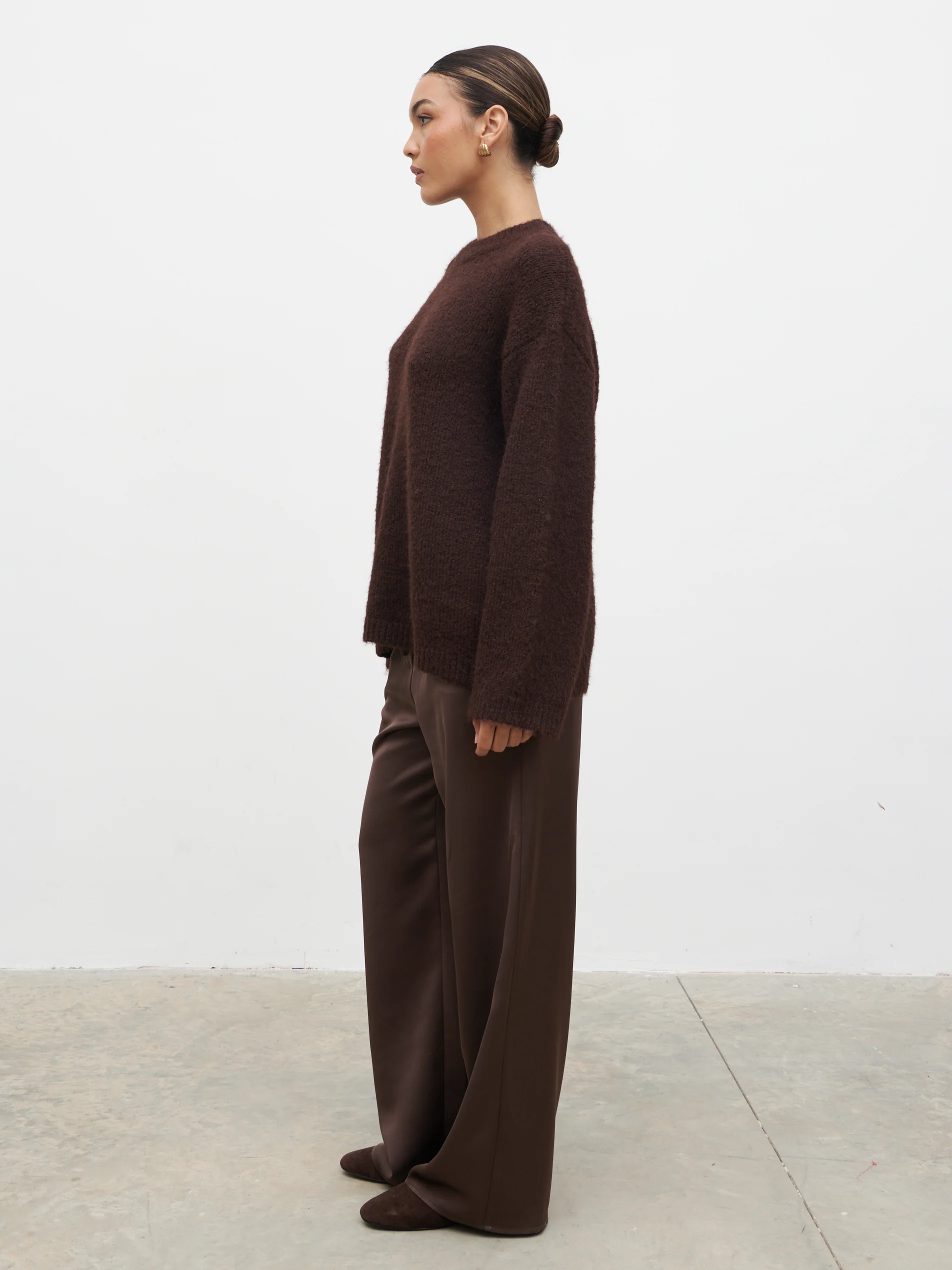 Cece Fluffy Jumper - Chocolate - Image 6