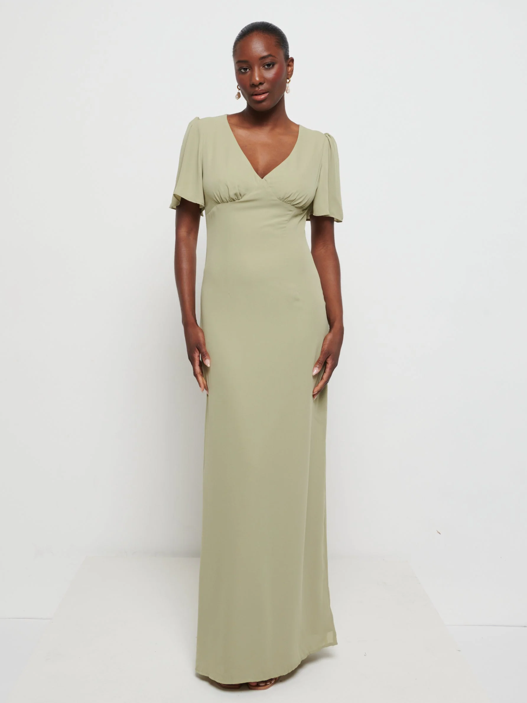 Chiffon Recycled Olive Swatch - Image 2
