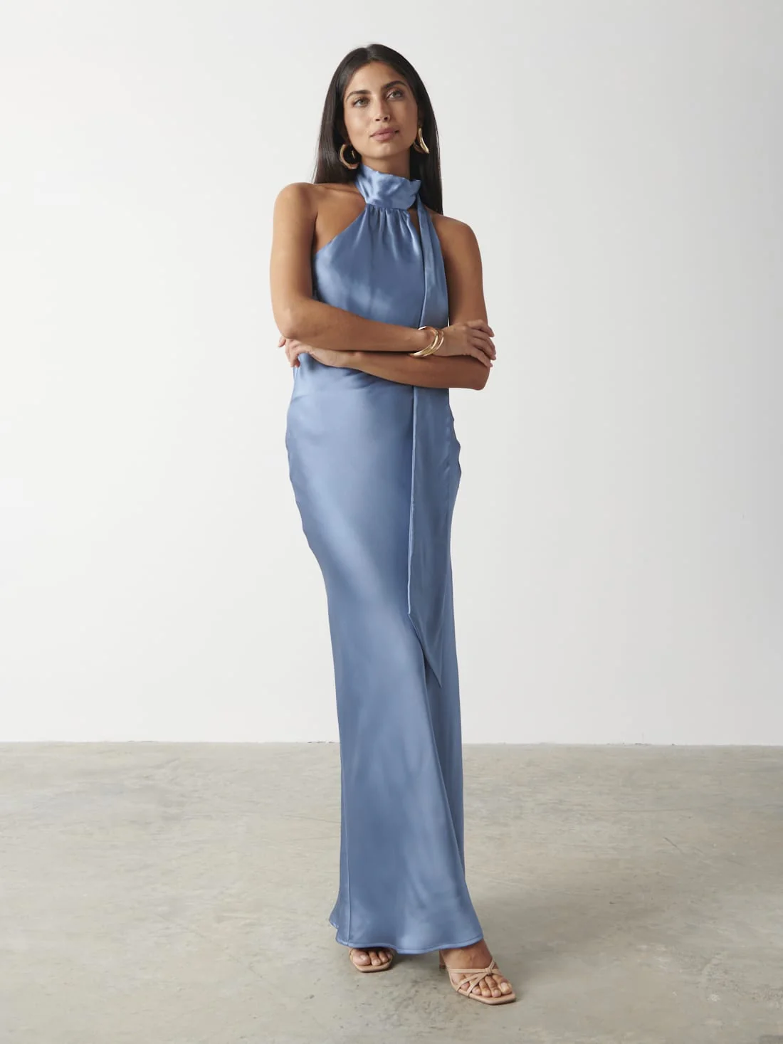 Chloé Scarf Maxi Dress - Powder Blue - Image 4
