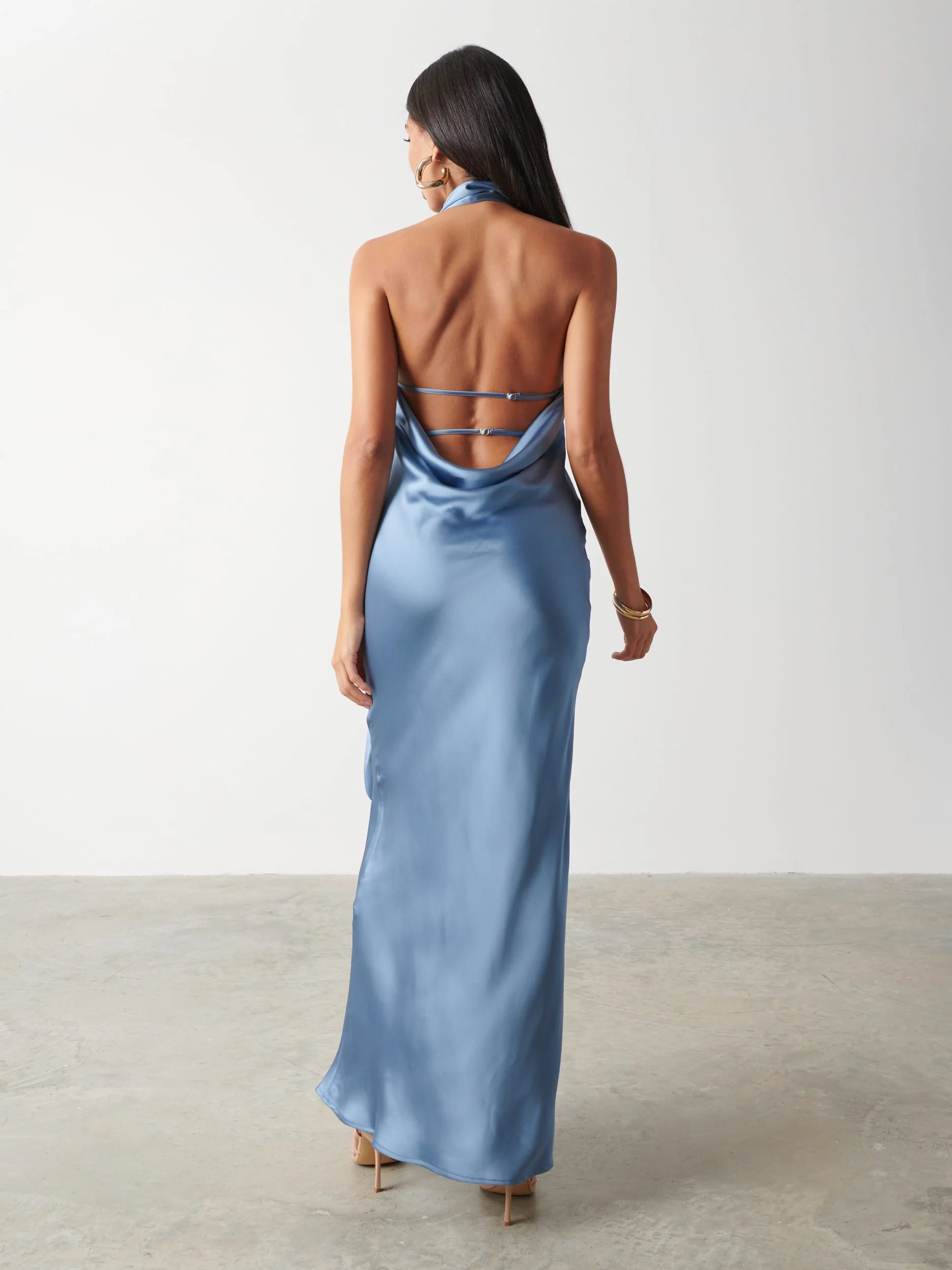 Chloé Scarf Maxi Dress - Powder Blue - Image 5