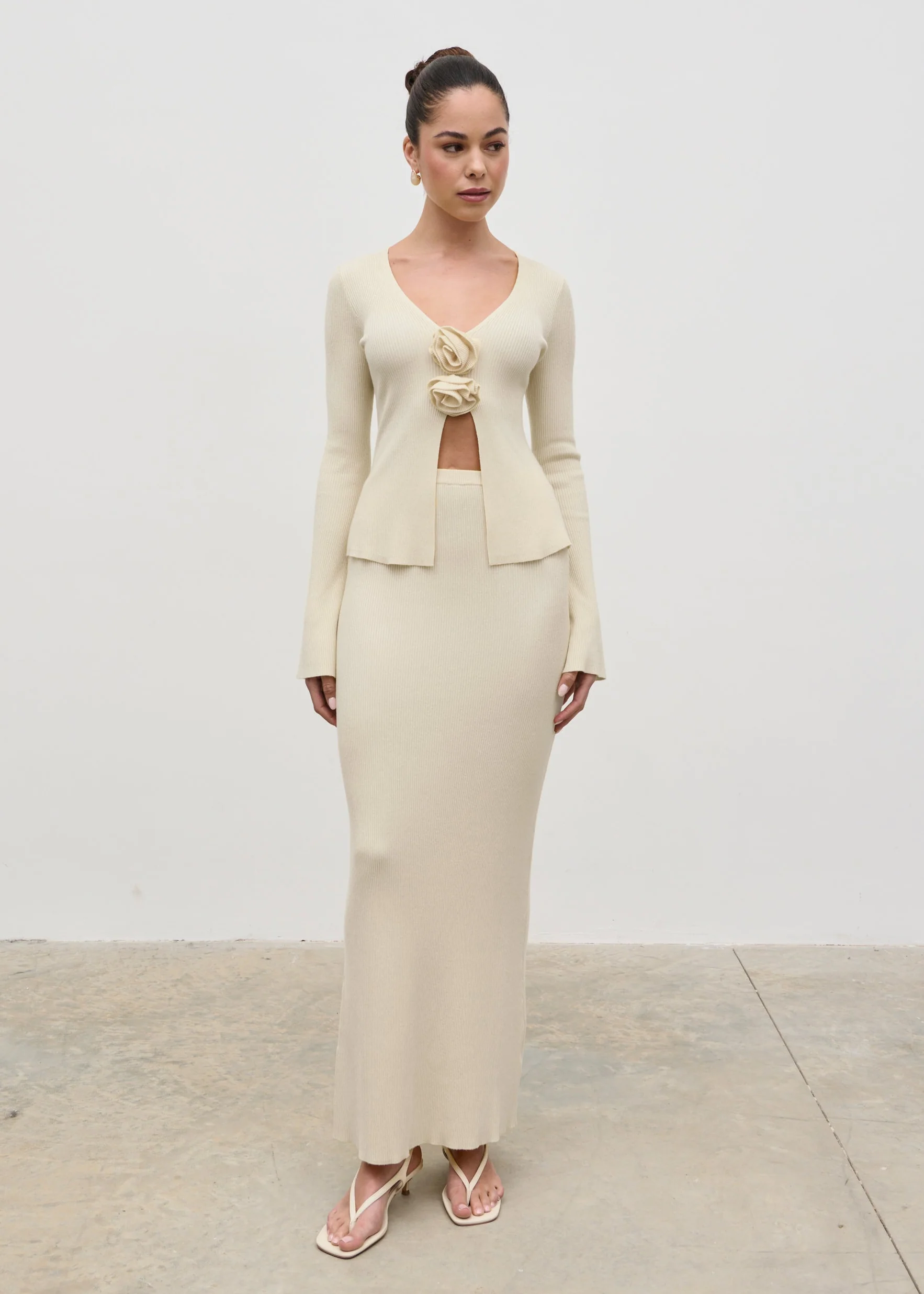 Clemmie Knit Top - Stone - Image 5
