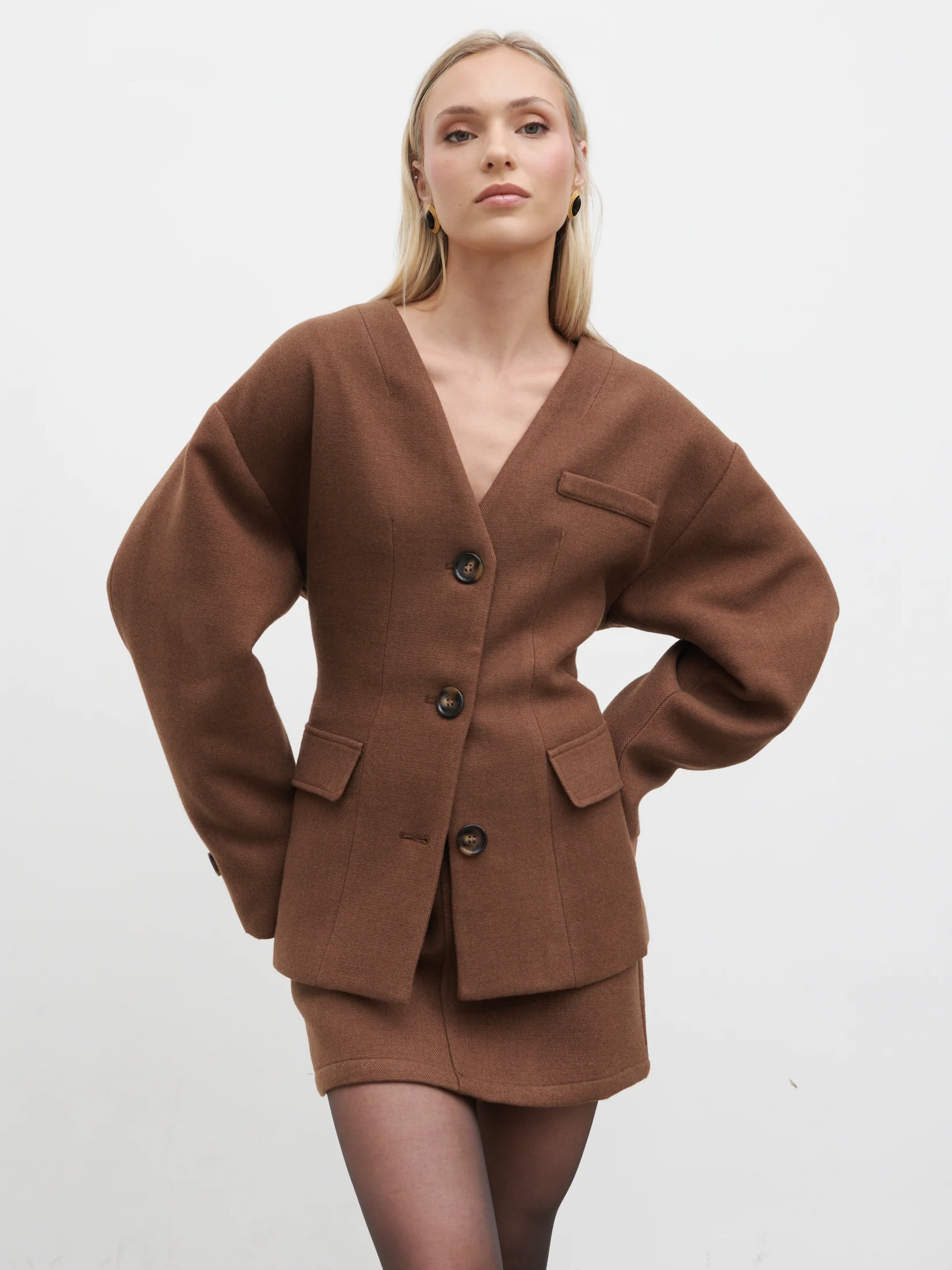 Colby Mini Skirt - Brown - Image 3