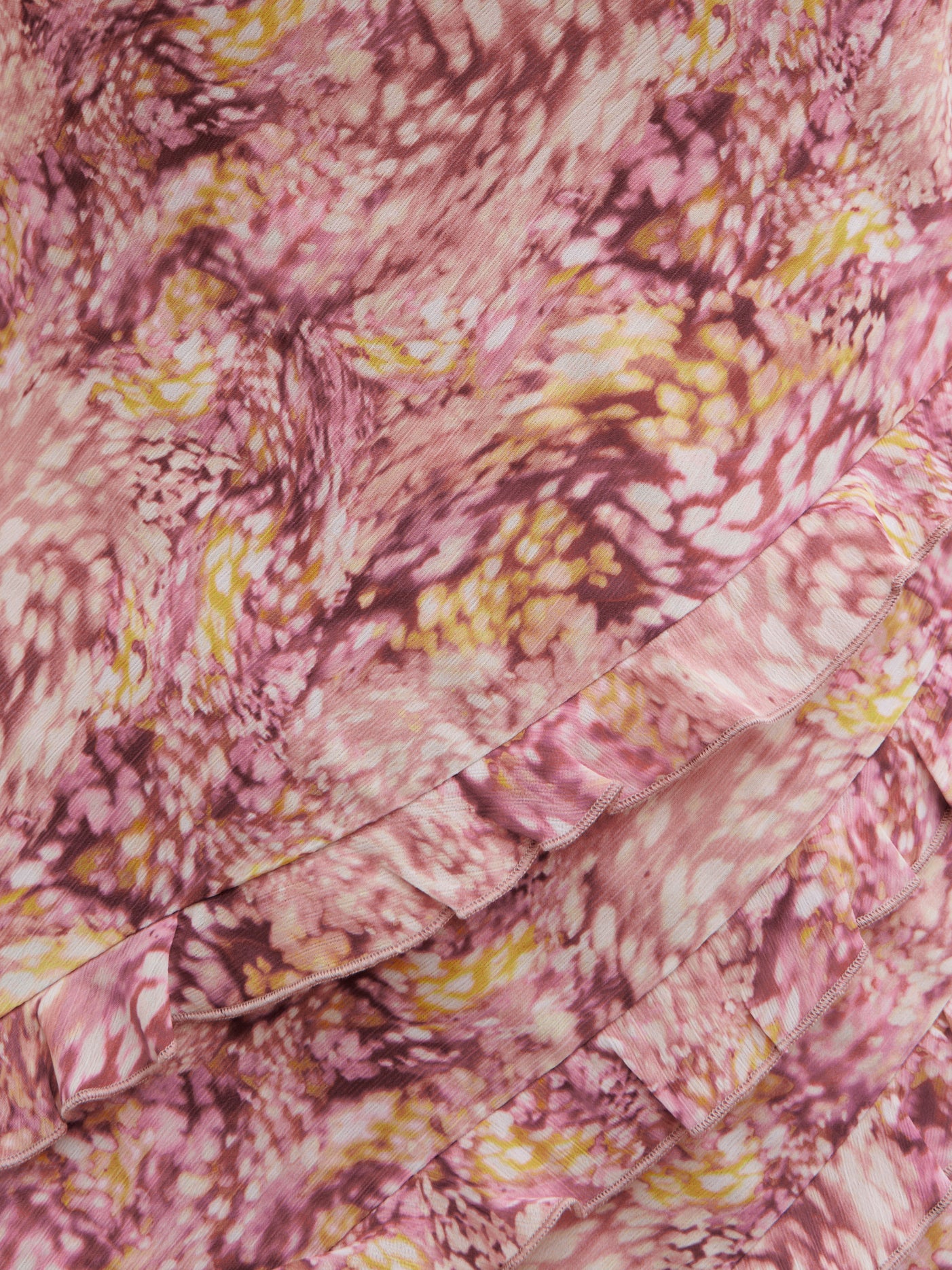 Constance Scarf Ruffle Maxi Dress - Berry Multi Abstract - Image 5
