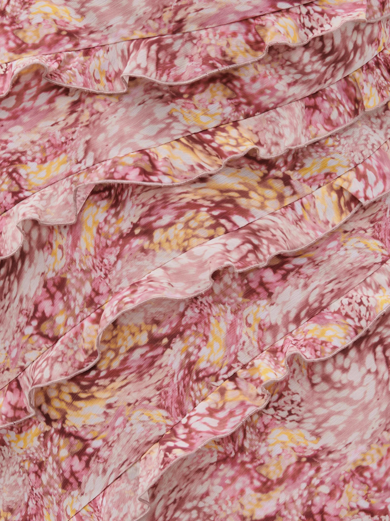 Constance Scarf Ruffle Maxi Dress Curve - Berry Multi Abstract - Image 6