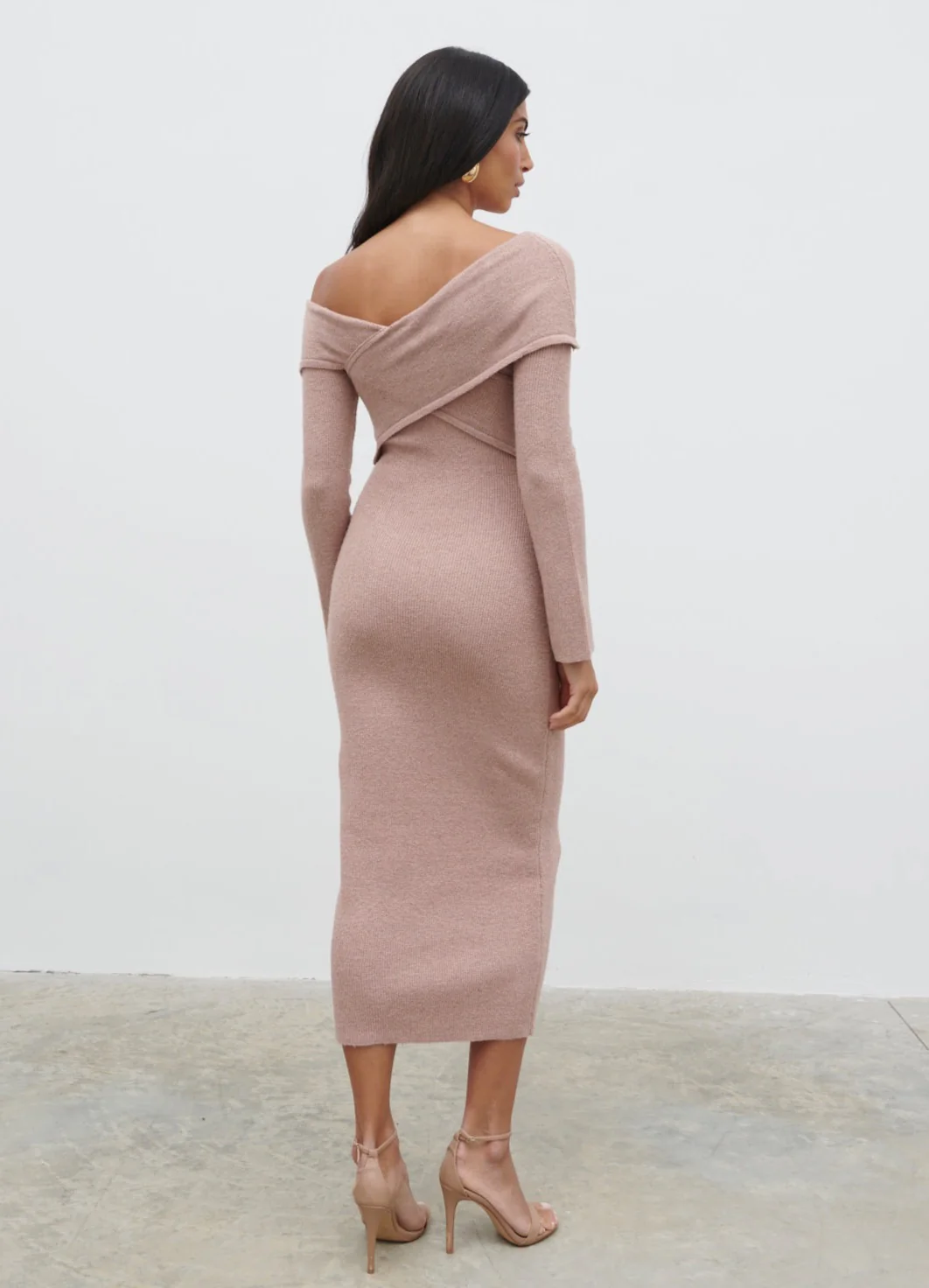 Danica Wrap Knit Midaxi Dress - Pink - Image 5