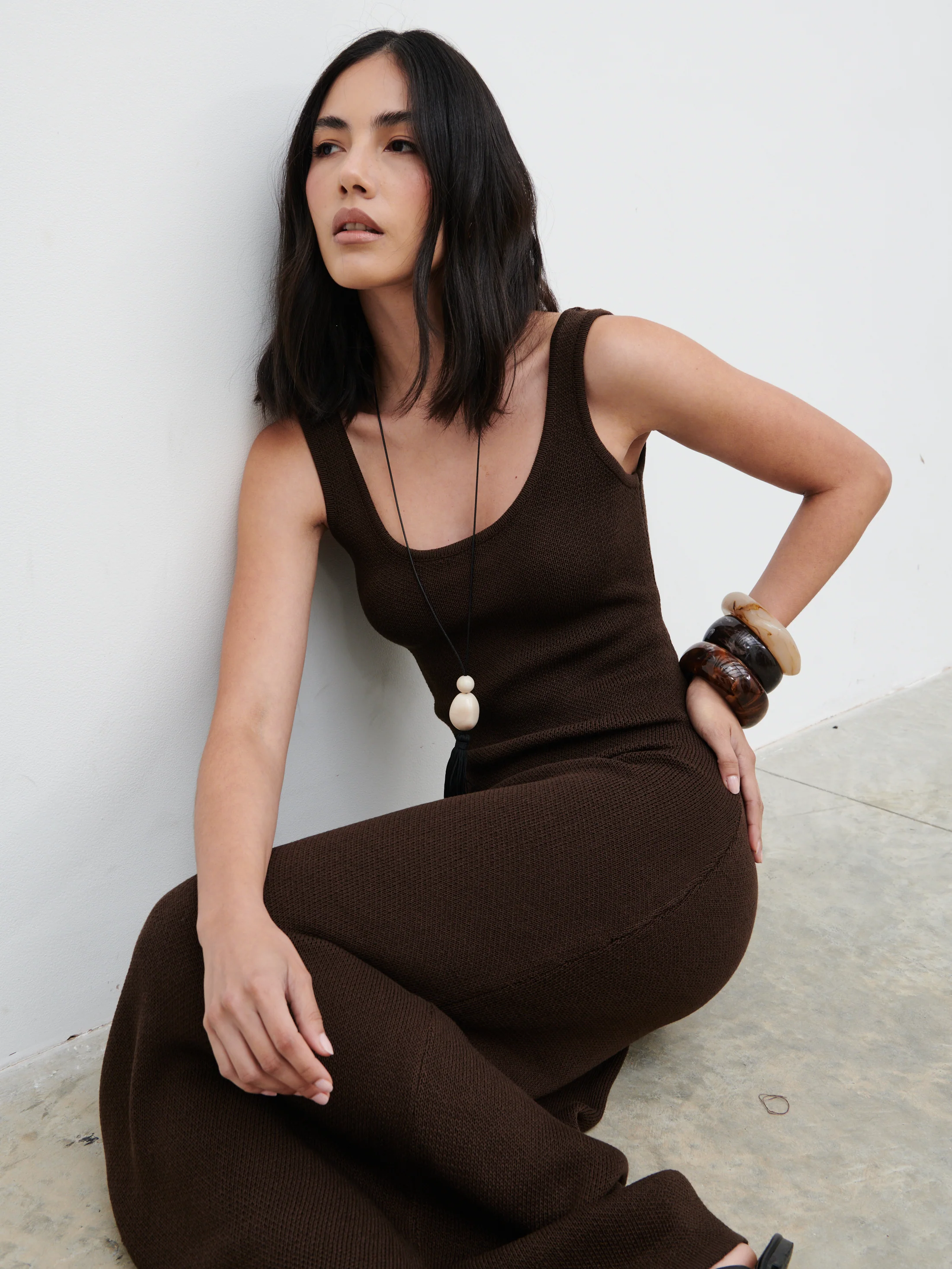 Dora Maxi Dress - Chocolate Brown - Image 2