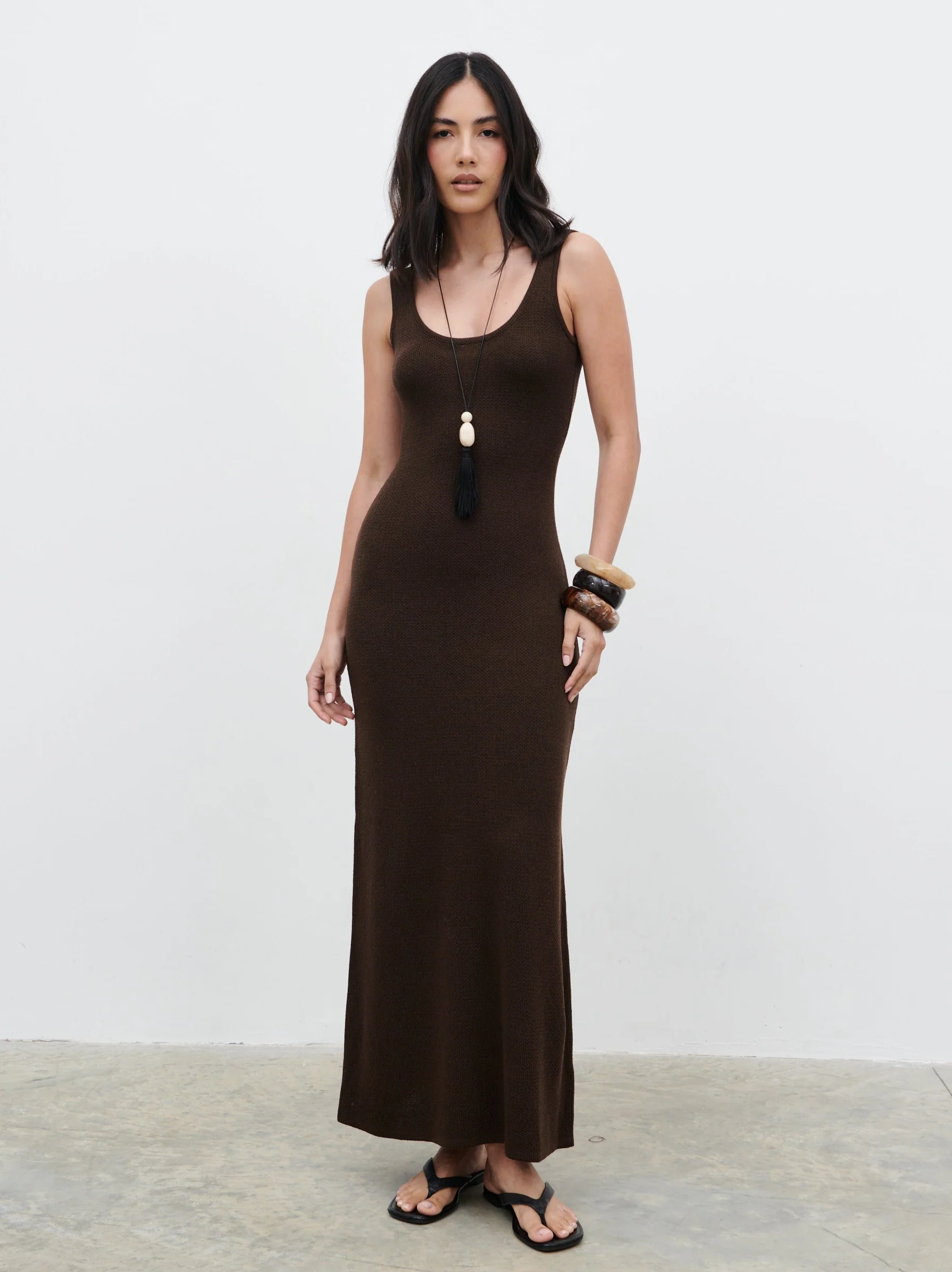 Dora Maxi Dress - Chocolate Brown - Image 8
