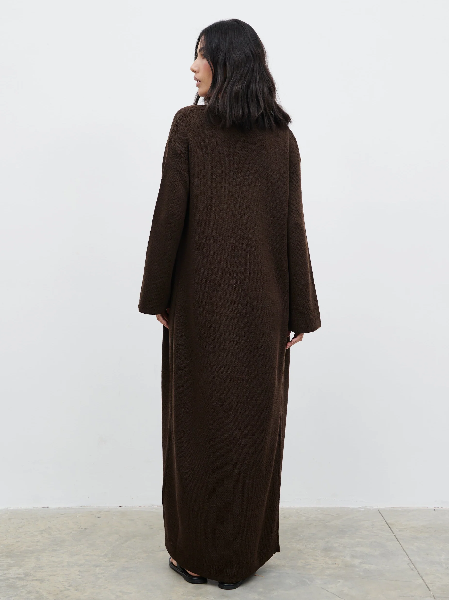 Dora Maxi Knit Cardigan - Chocolate Brown - Image 8