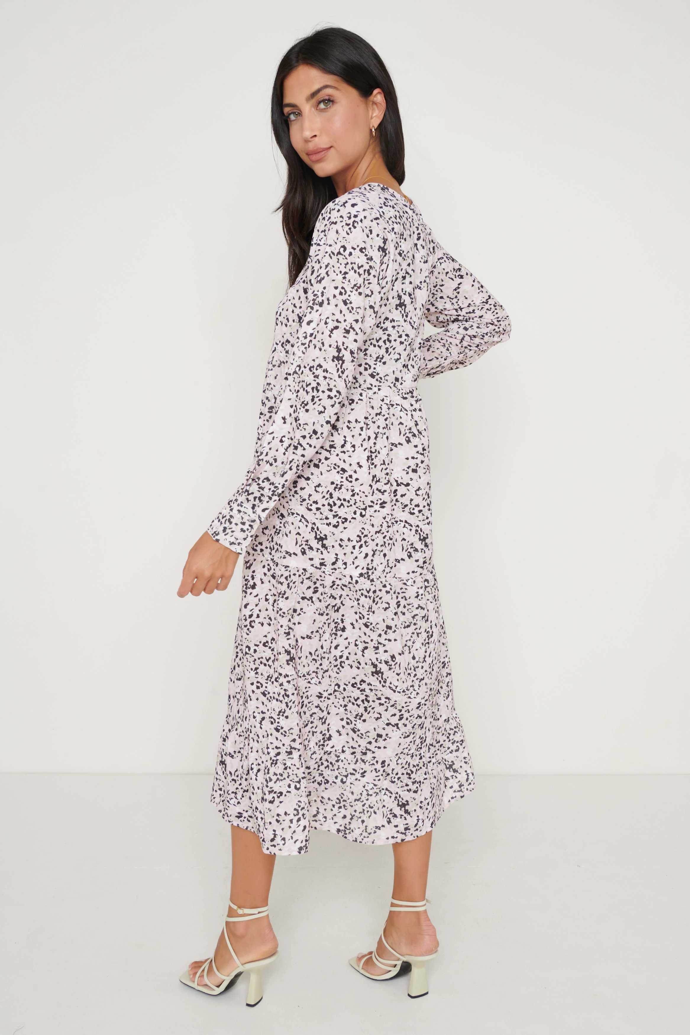 Dotty Day Dress - Pink Leopard - Image 3
