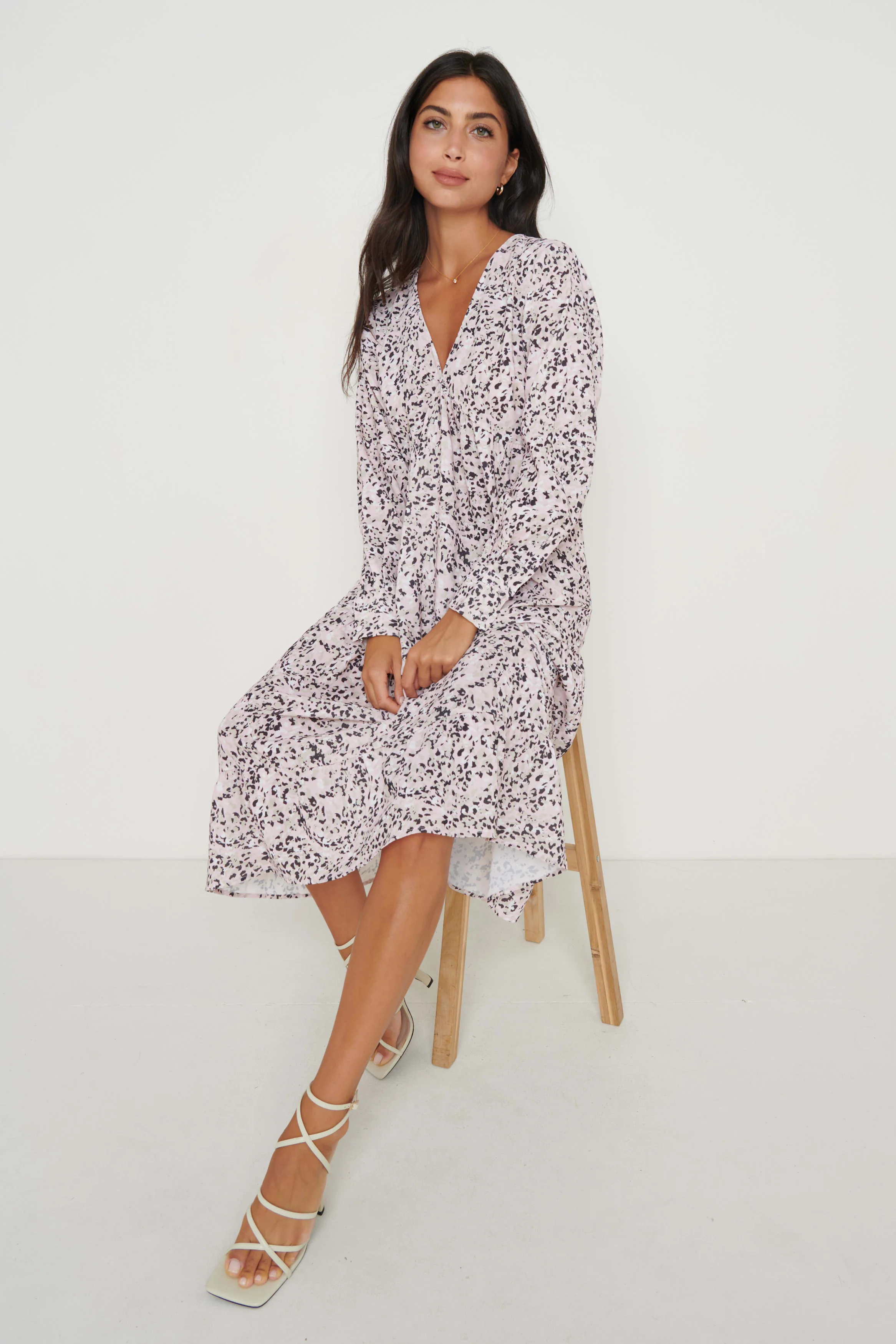 Dotty Day Dress - Pink Leopard - Image 4