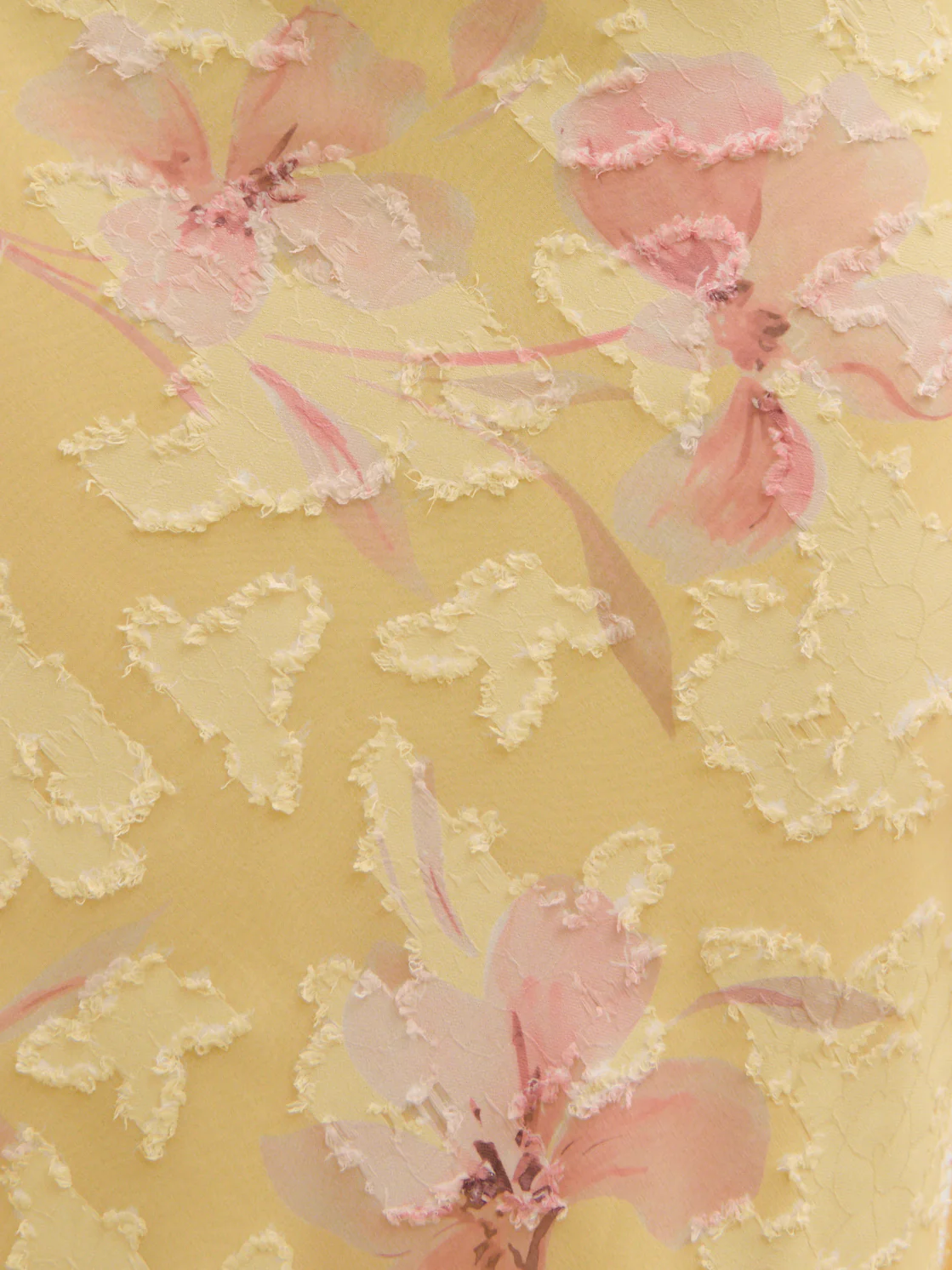 Eden Scarf Jacquard Printed Maxi Dress - Lemon Blush Floral - Image 4