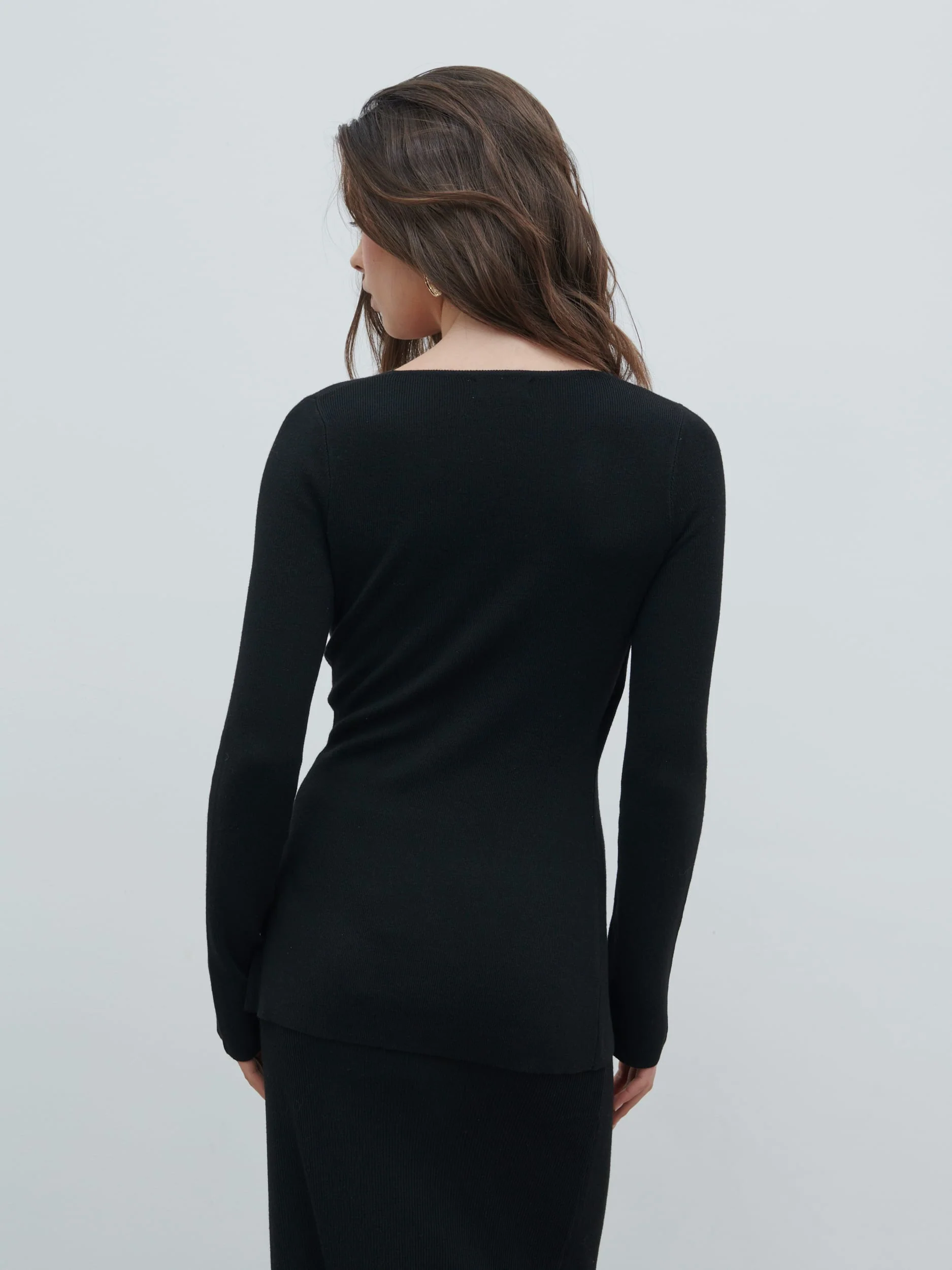 Effie Asymmetric Knit Cardigan - Black - Image 7