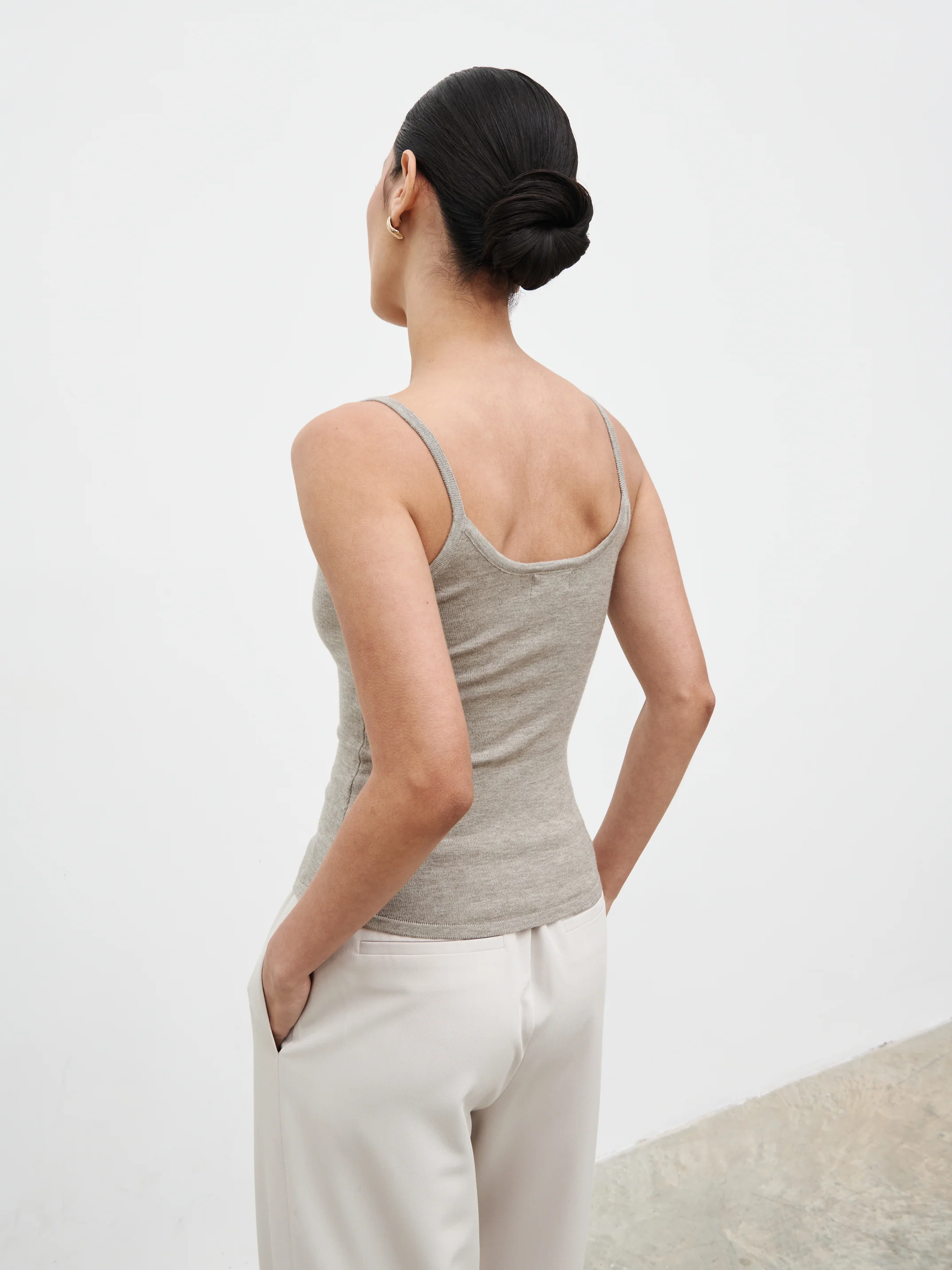 Elani Knit Cardigan and Cami Set - Mushroom - Image 10