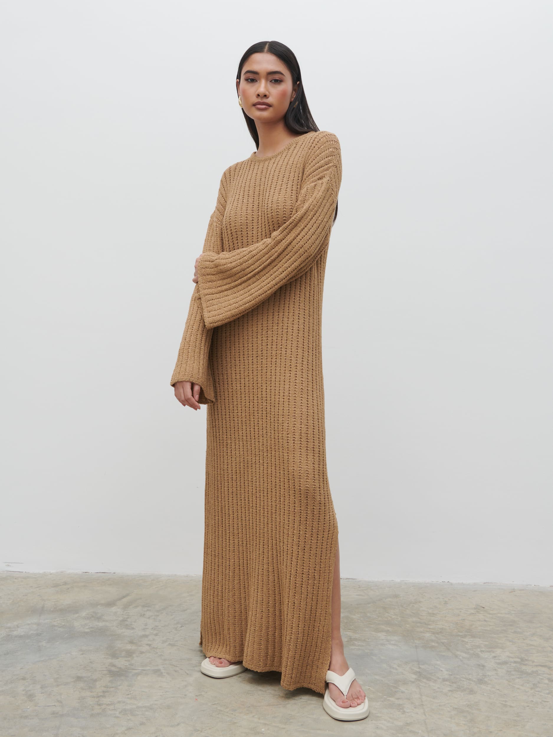 Eleanor Knit Maxi Dress - Biscuit - Image 5