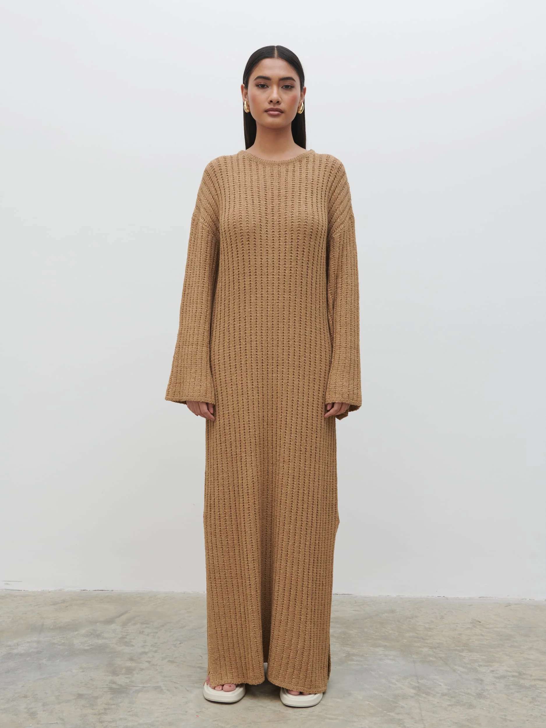 Eleanor Knit Maxi Dress - Biscuit - Image 6