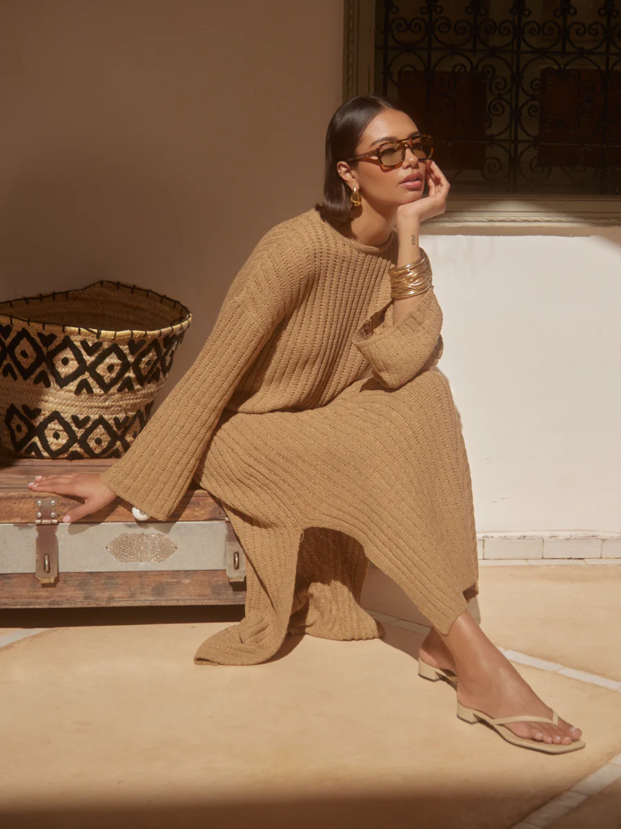 Eleanor Knit Maxi Dress - Biscuit - Image 7