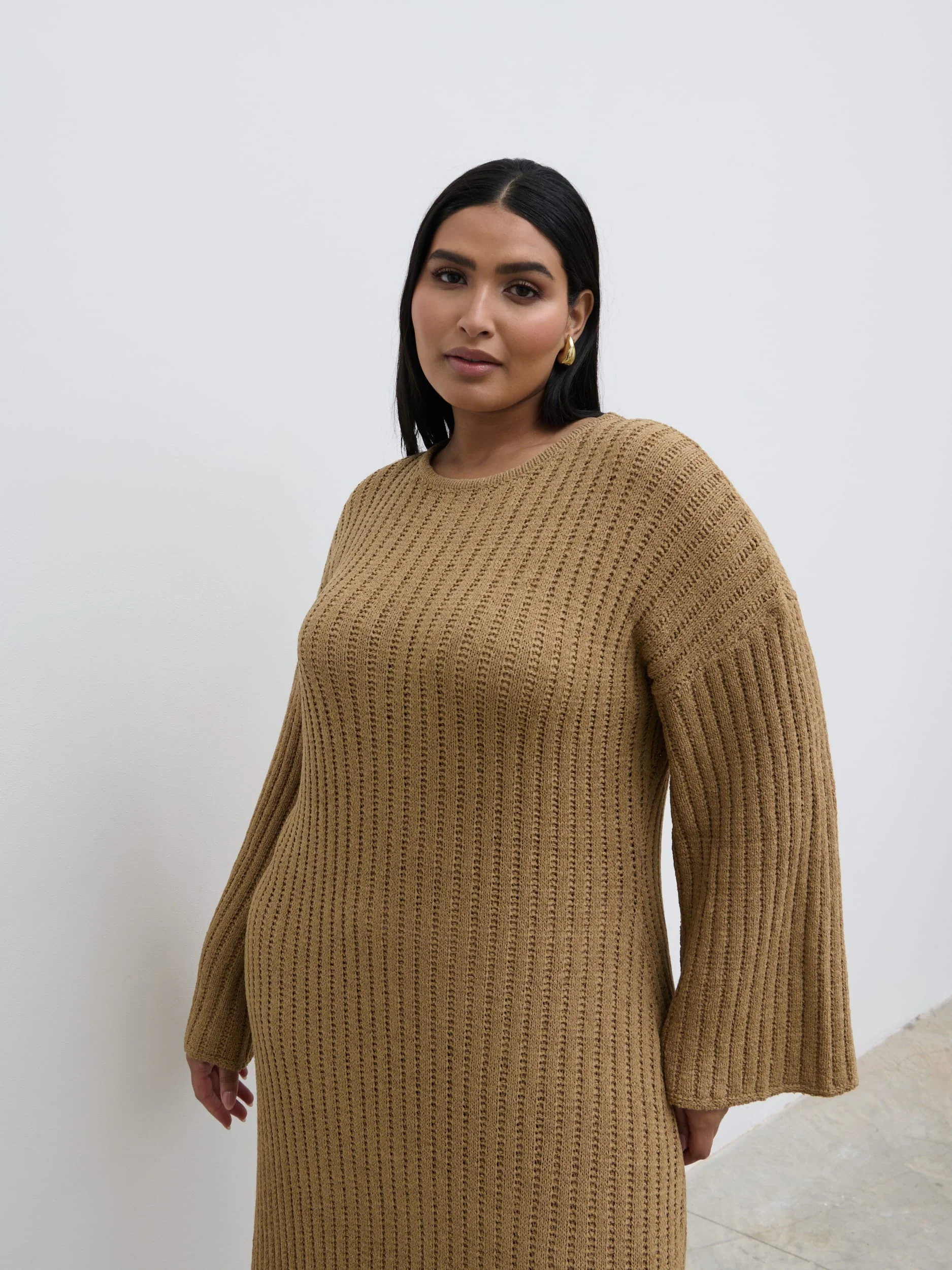 Eleanor Knit Midaxi Dress - Biscuit - Image 2