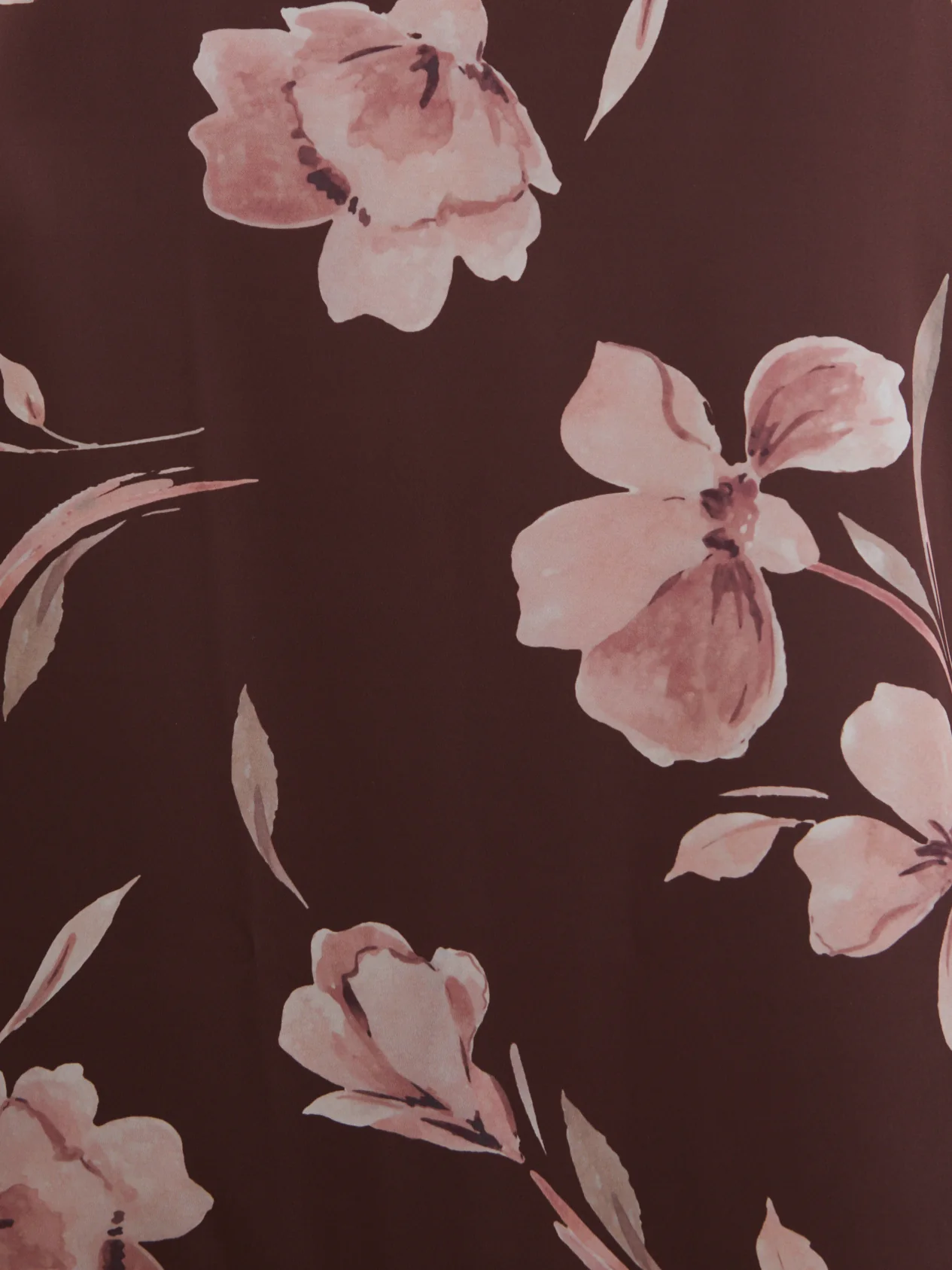 Elowen Scarf A-Line Maxi Dress - Brown Botanical Lily Floral - Image 5