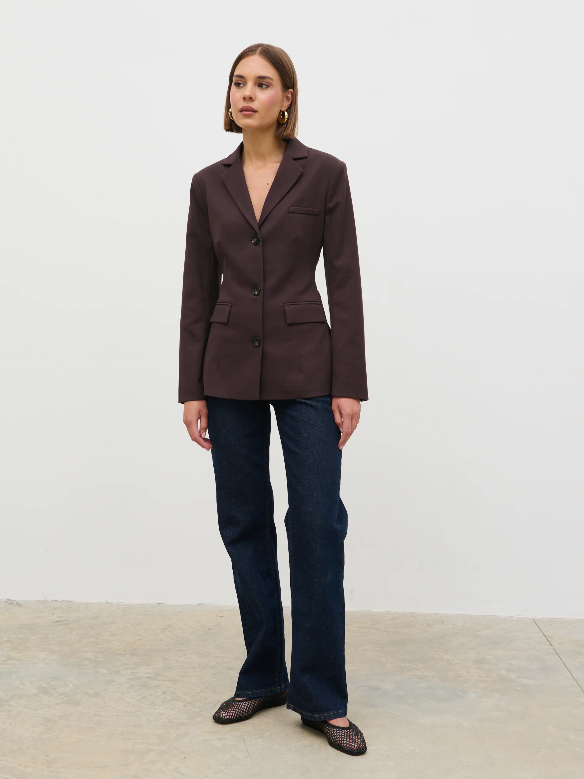Elsa Cinched Blazer - Brown - Image 7