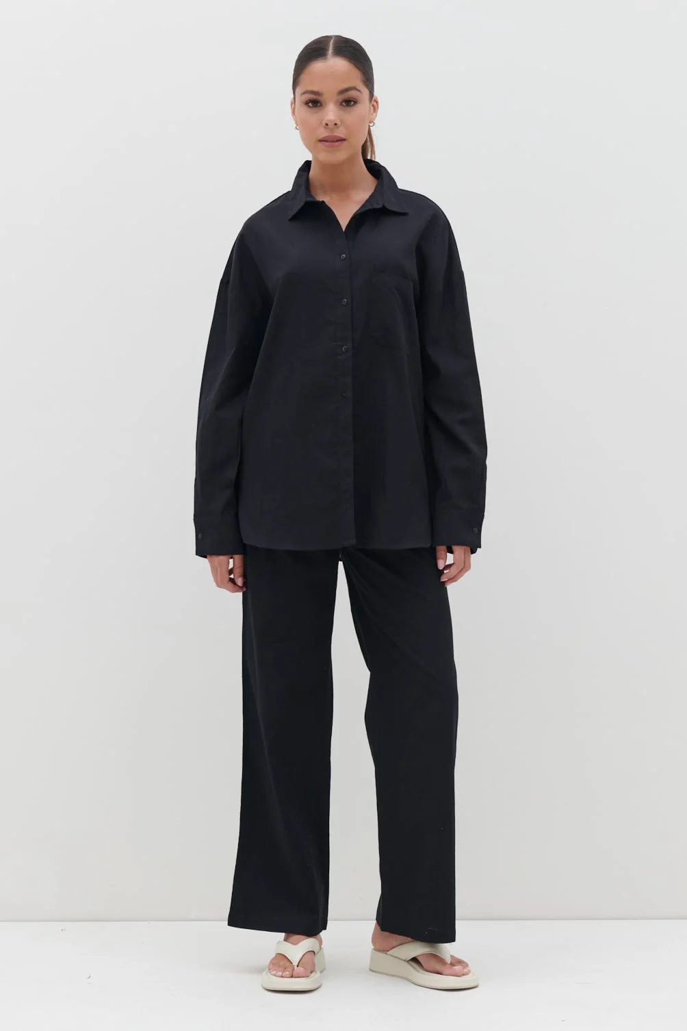 Emery Boxy Shirt - Black - Image 5