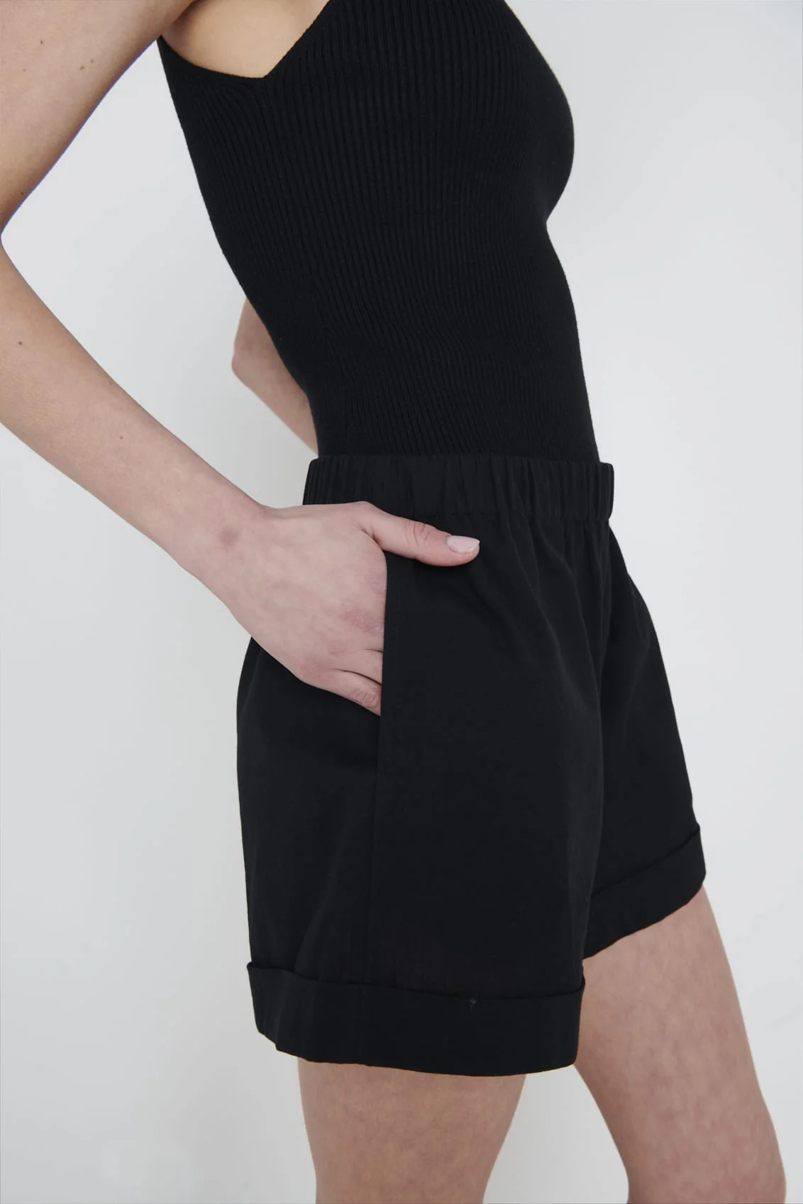 Emery Boxy Shorts - Black - Image 6