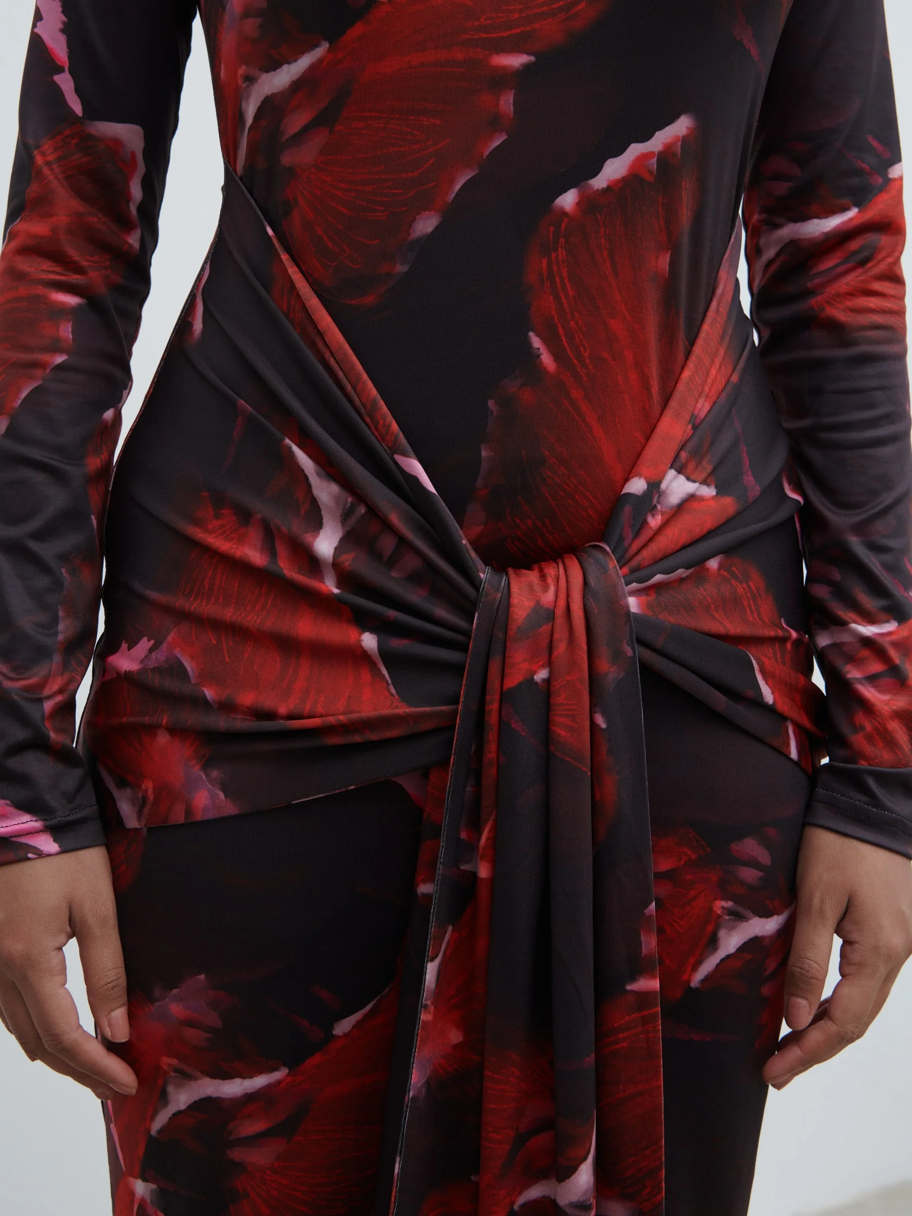 Emmeline High Neck Jersey Maxi Dress - Print - Image 2
