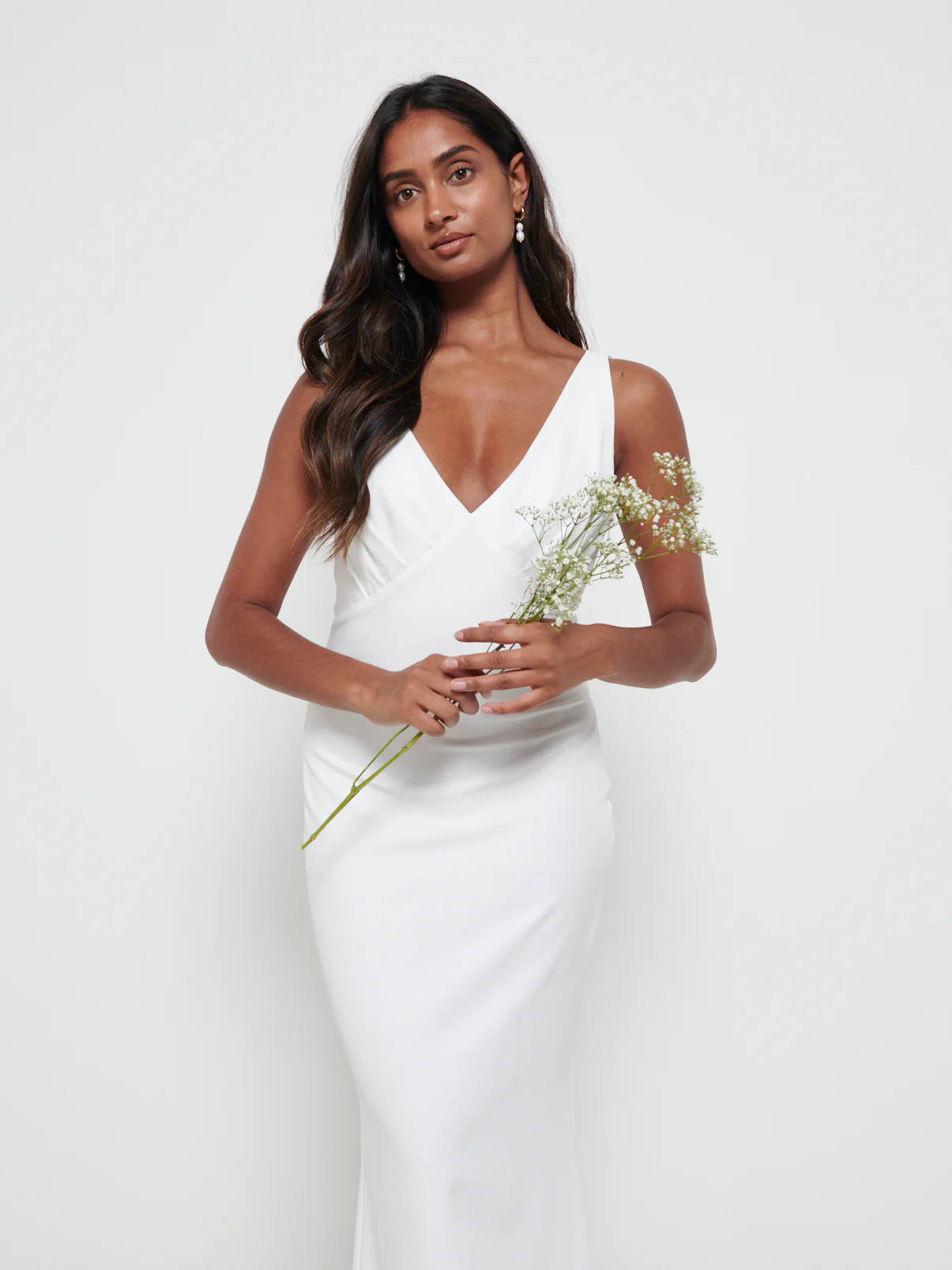 Esmee Crepe Maxi Dress - Ivory - Image 2