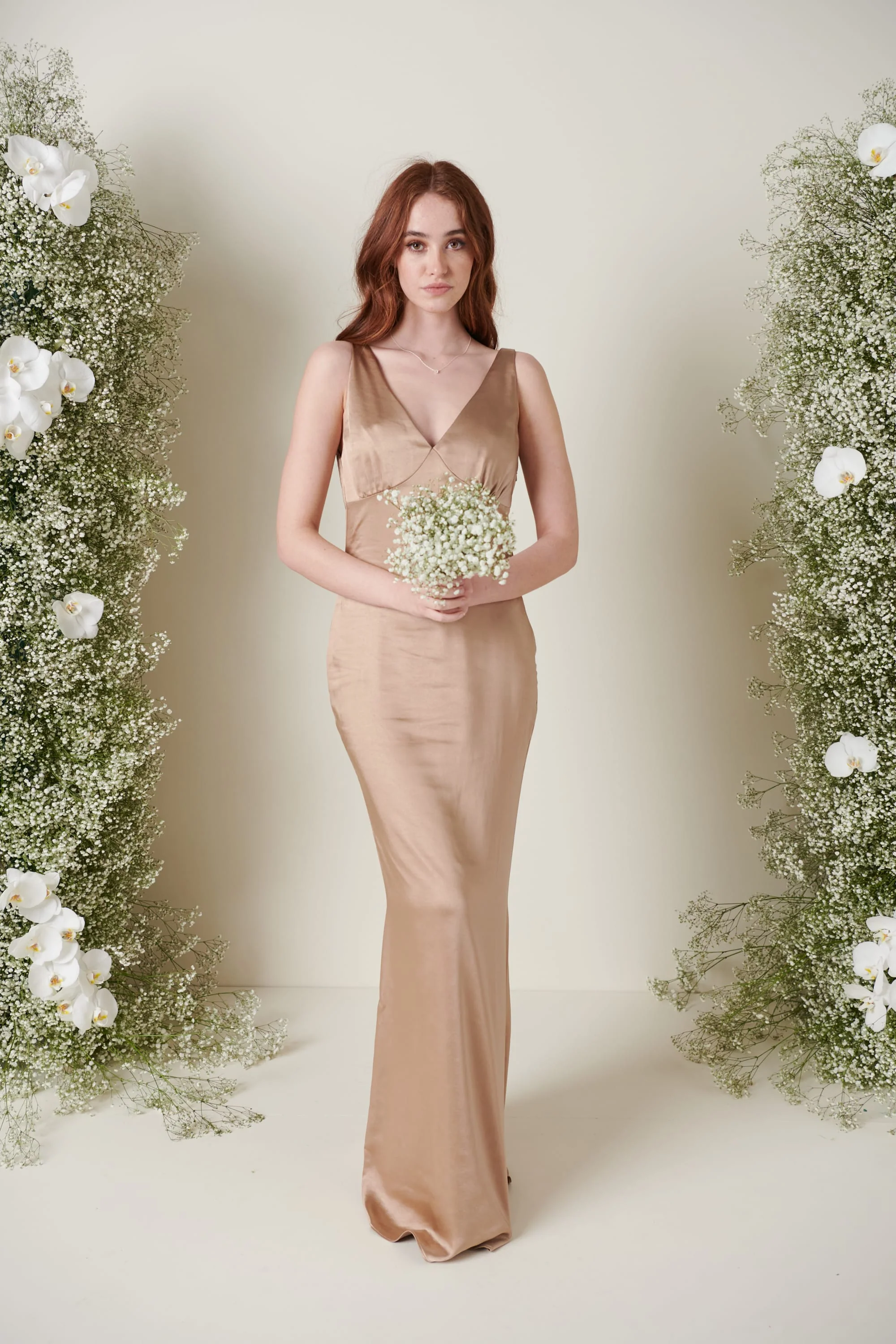 Esmee Maxi Bridesmaid Dress - Matte Mocha - Image 3
