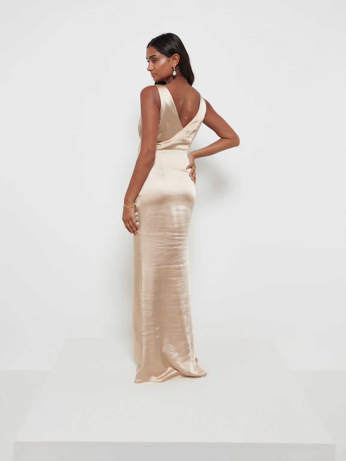 Esmee Maxi Bridesmaid Dress - Matte Bronze - Image 3