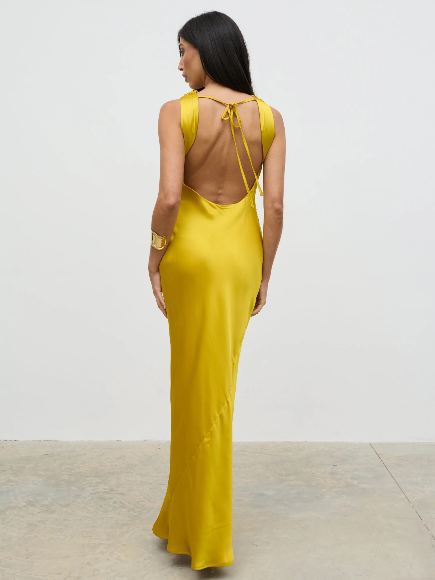 Everlee Cowl Maxi Dress - Saffron - Image 3
