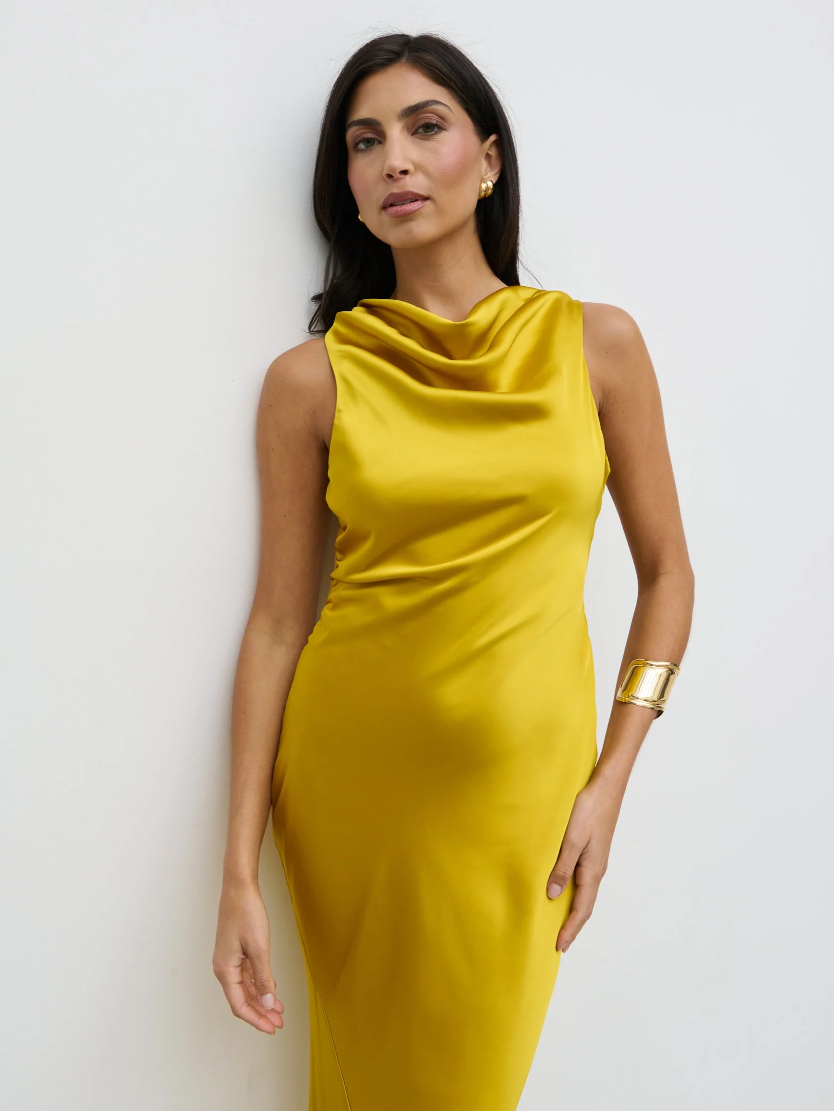 Everlee Cowl Maxi Dress - Saffron - Image 5