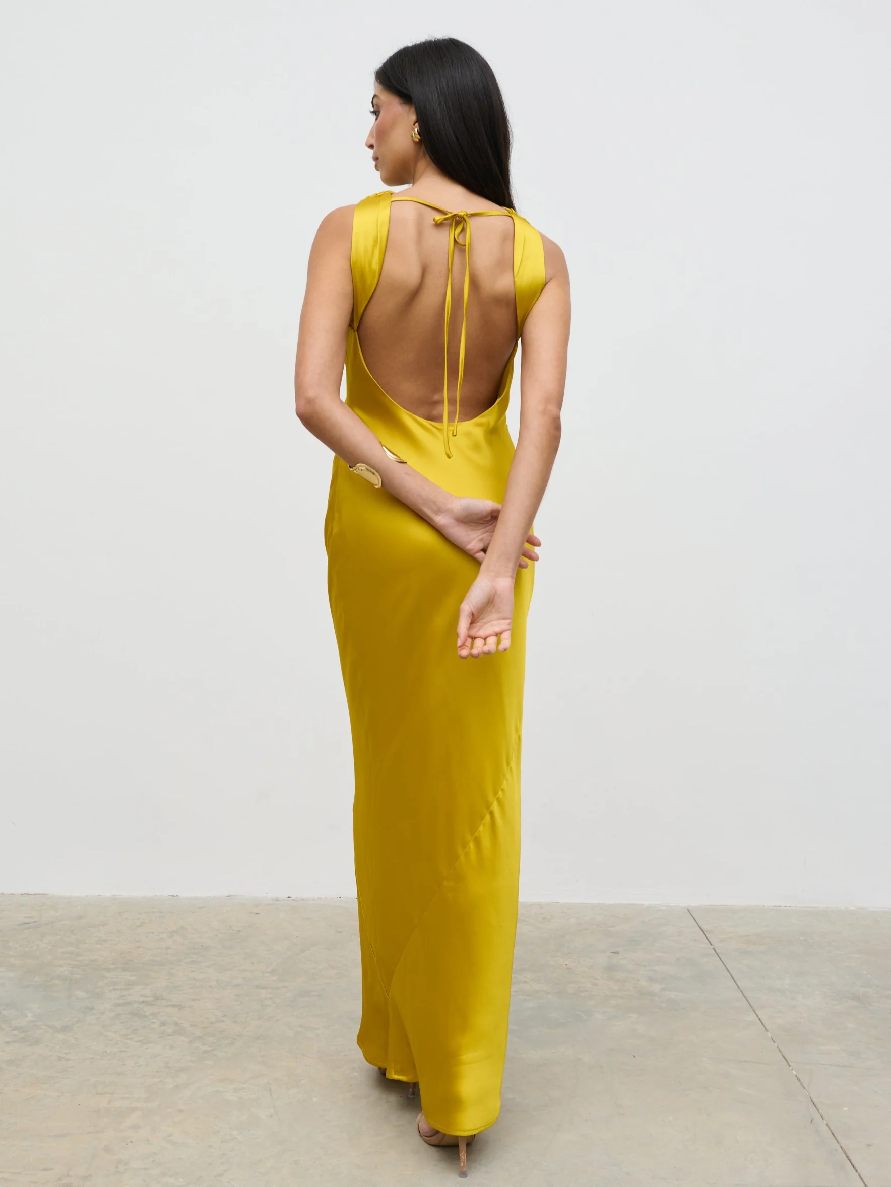 Everlee Cowl Maxi Dress - Saffron - Image 6