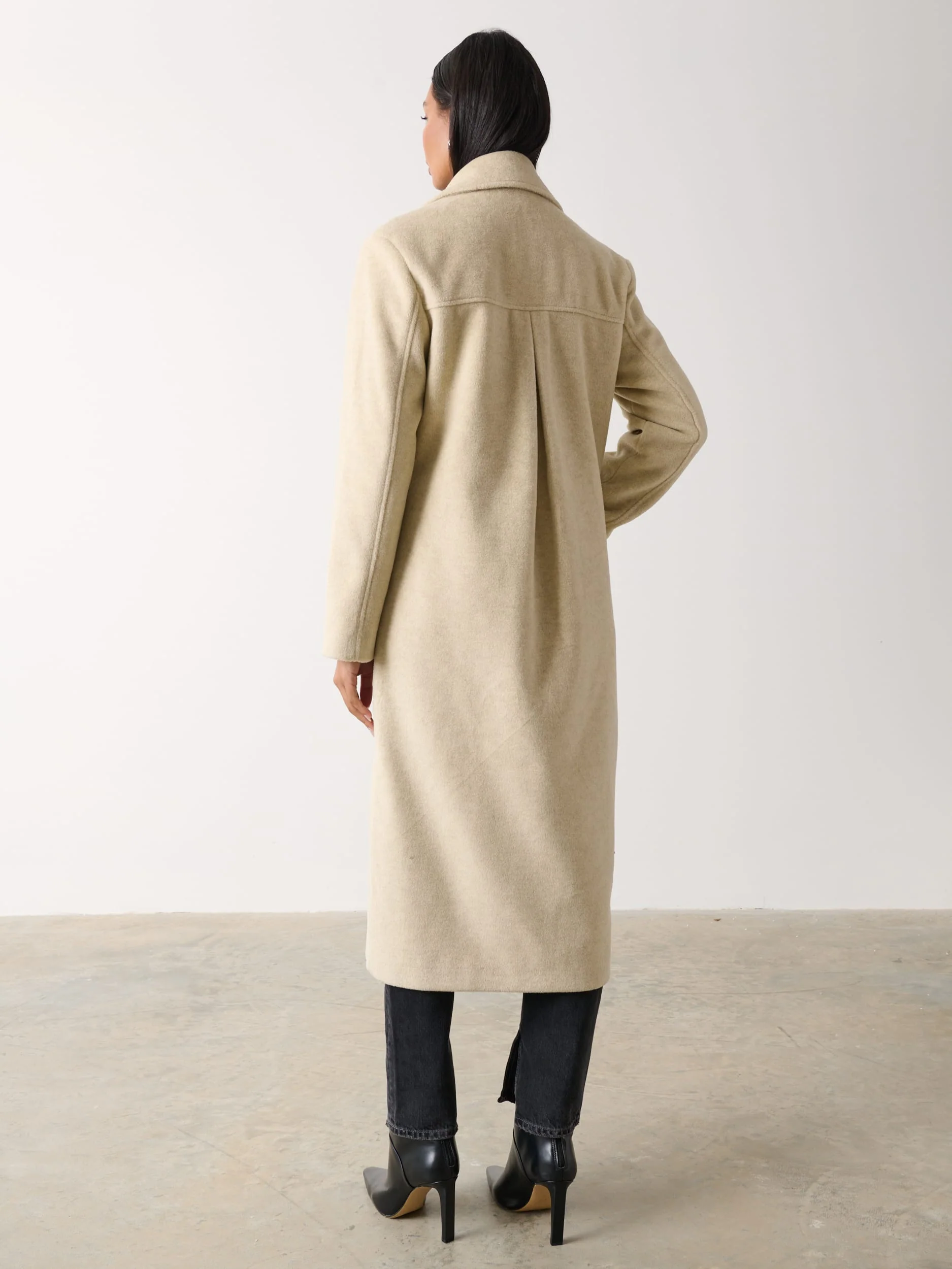 Ezra Boxy Collared Coat - Oatmeal - Image 4