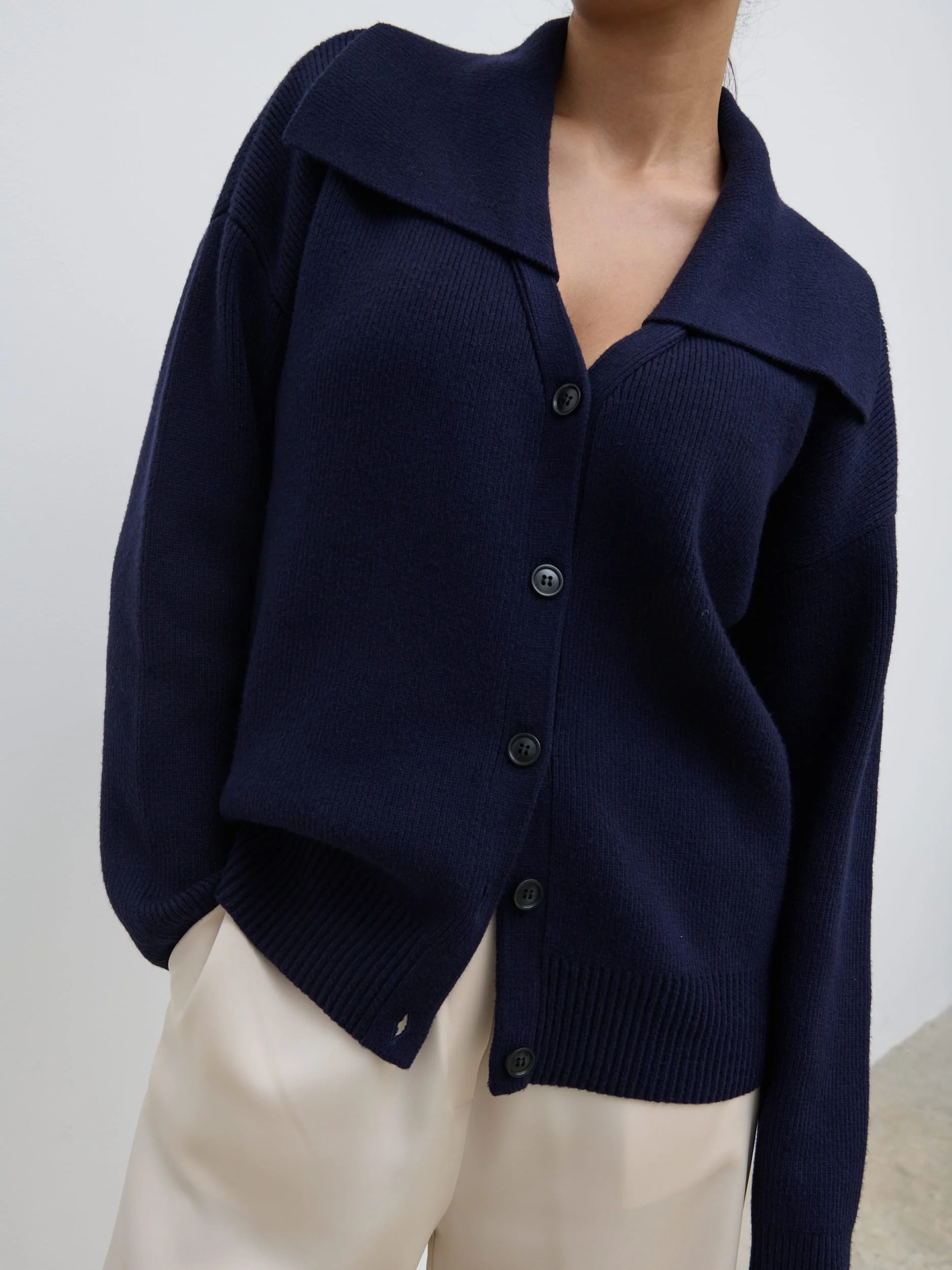 Fallon Knit Cardigan - Navy - Image 3