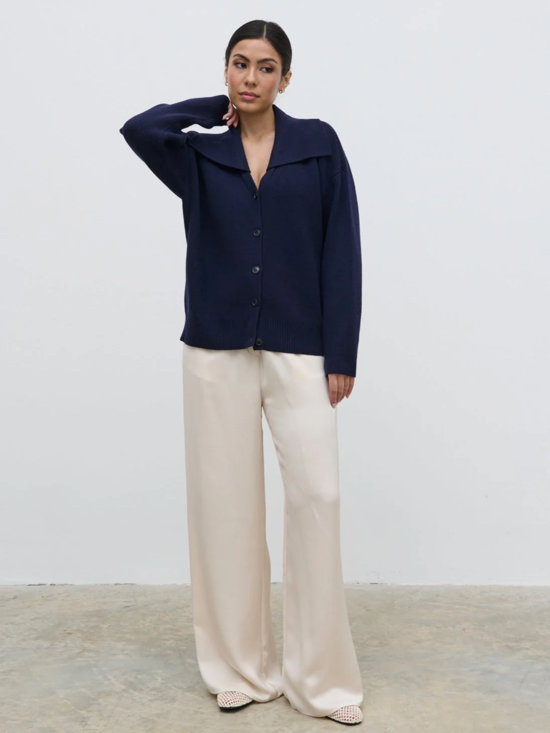 Fallon Knit Cardigan - Navy - Image 4