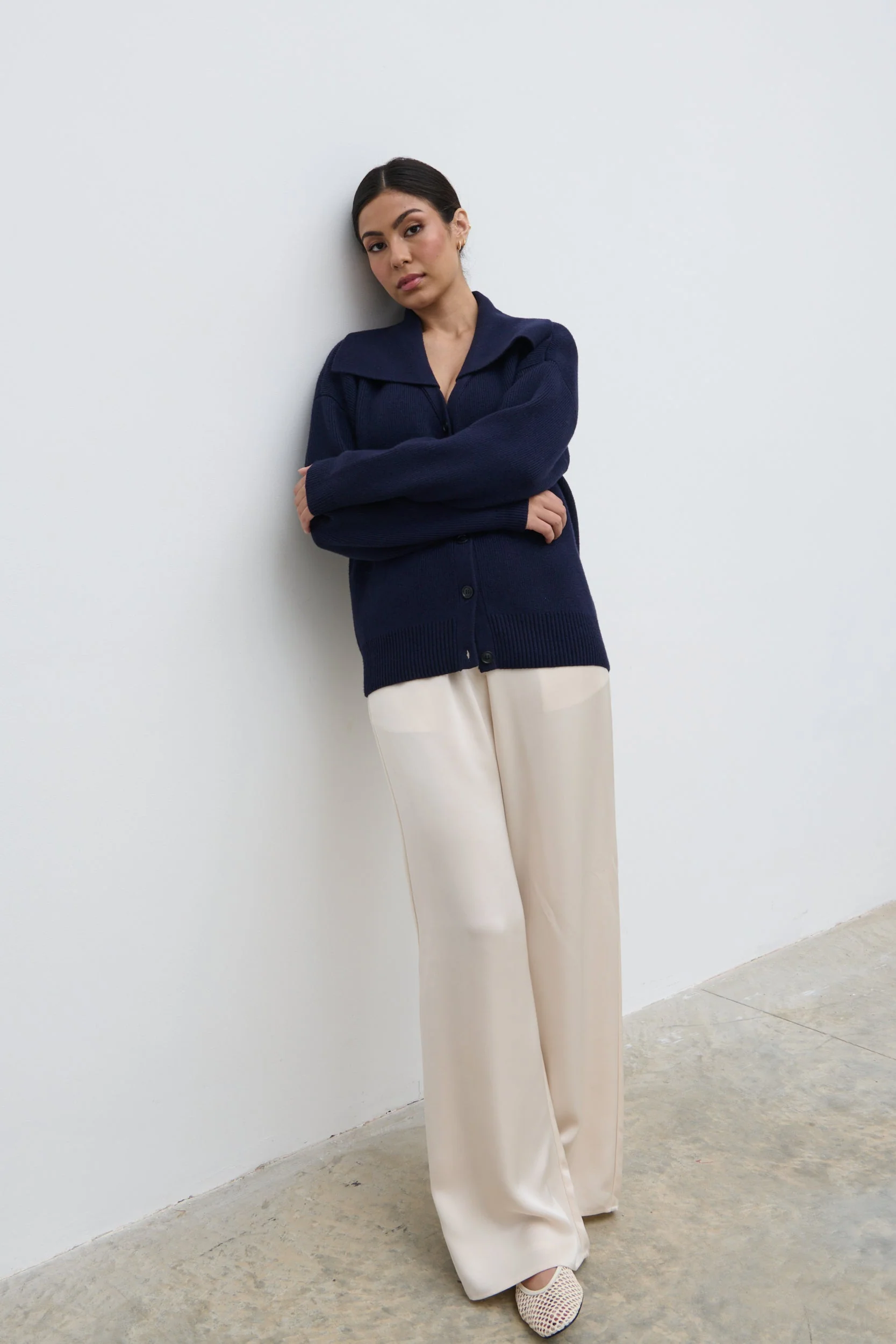 Fallon Knit Cardigan - Navy - Image 6