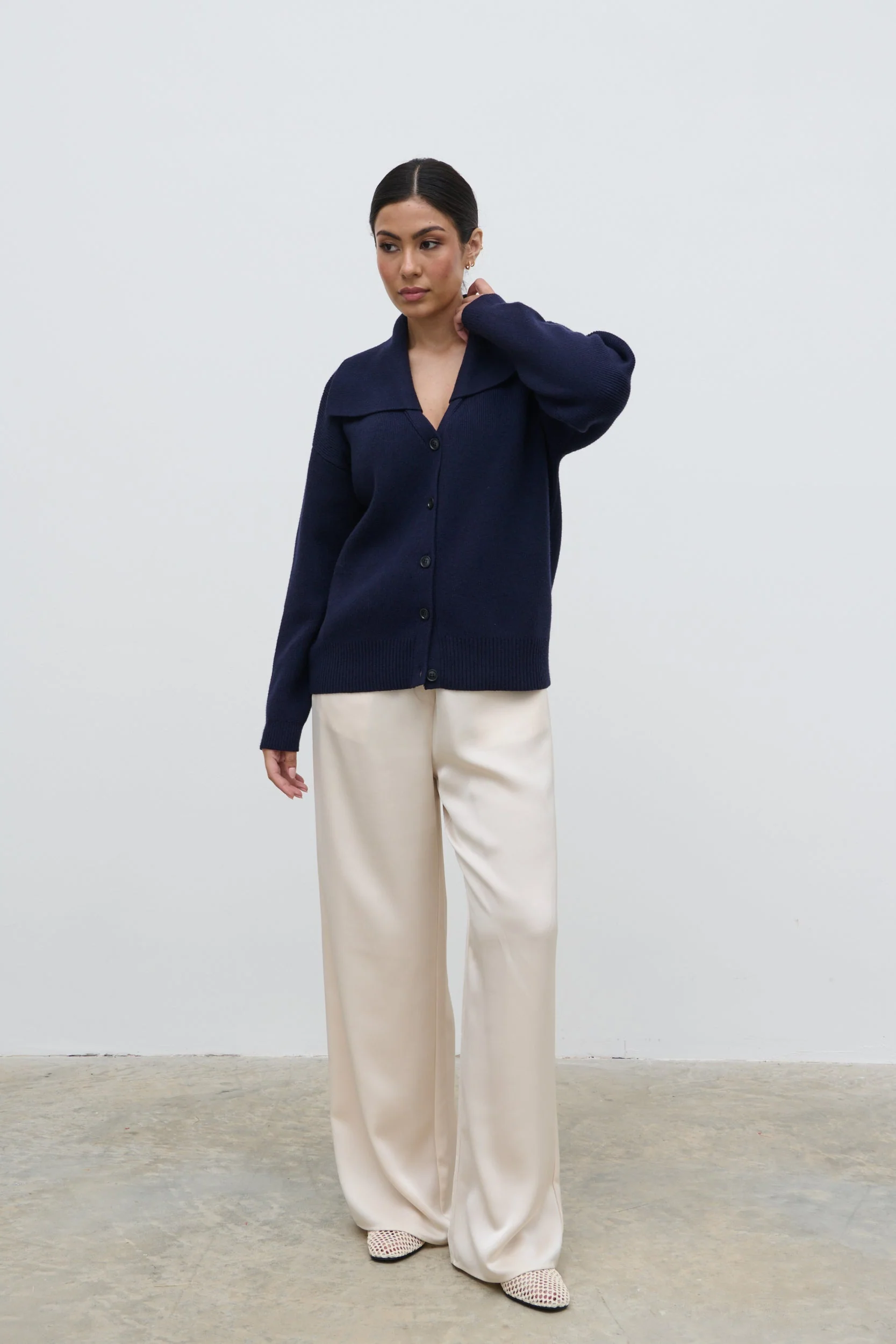 Fallon Knit Cardigan - Navy - Image 7