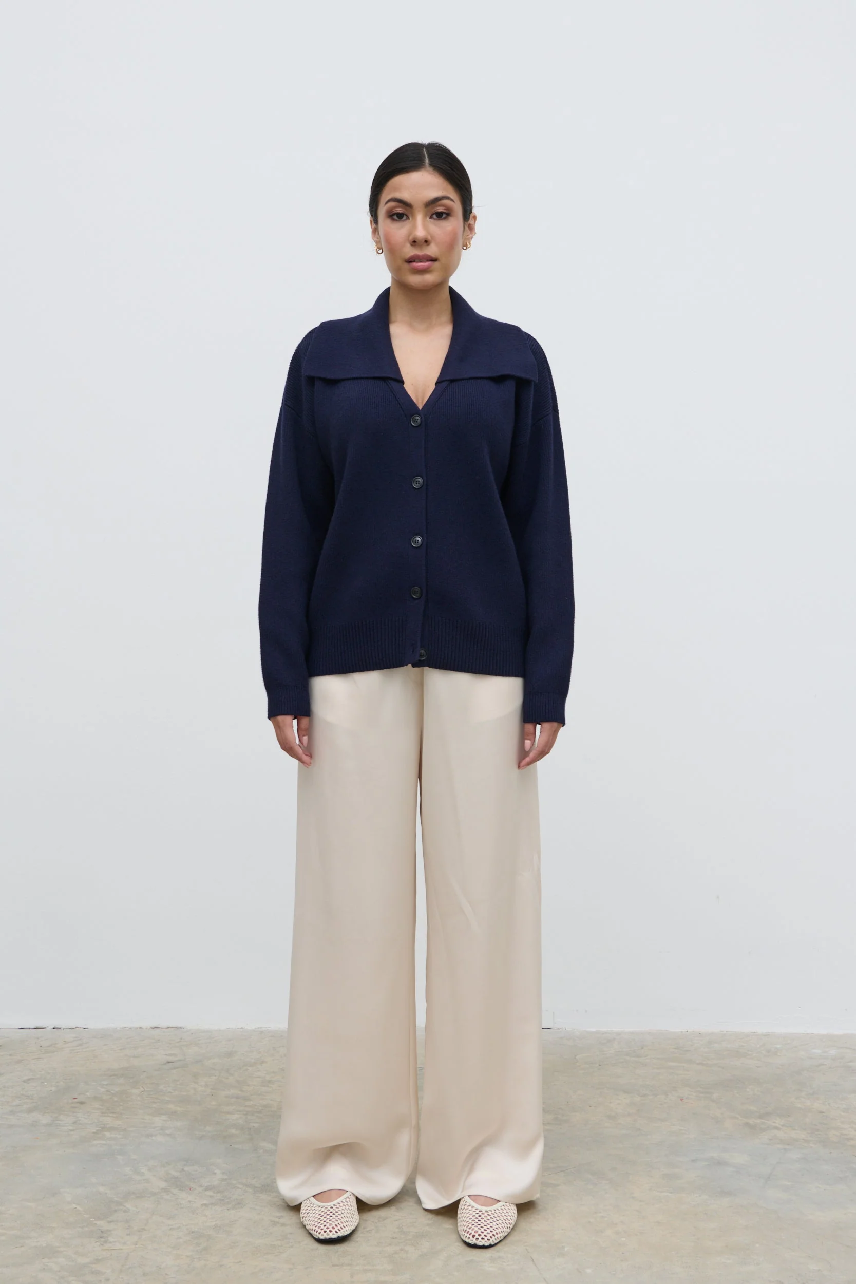 Fallon Knit Cardigan - Navy - Image 8